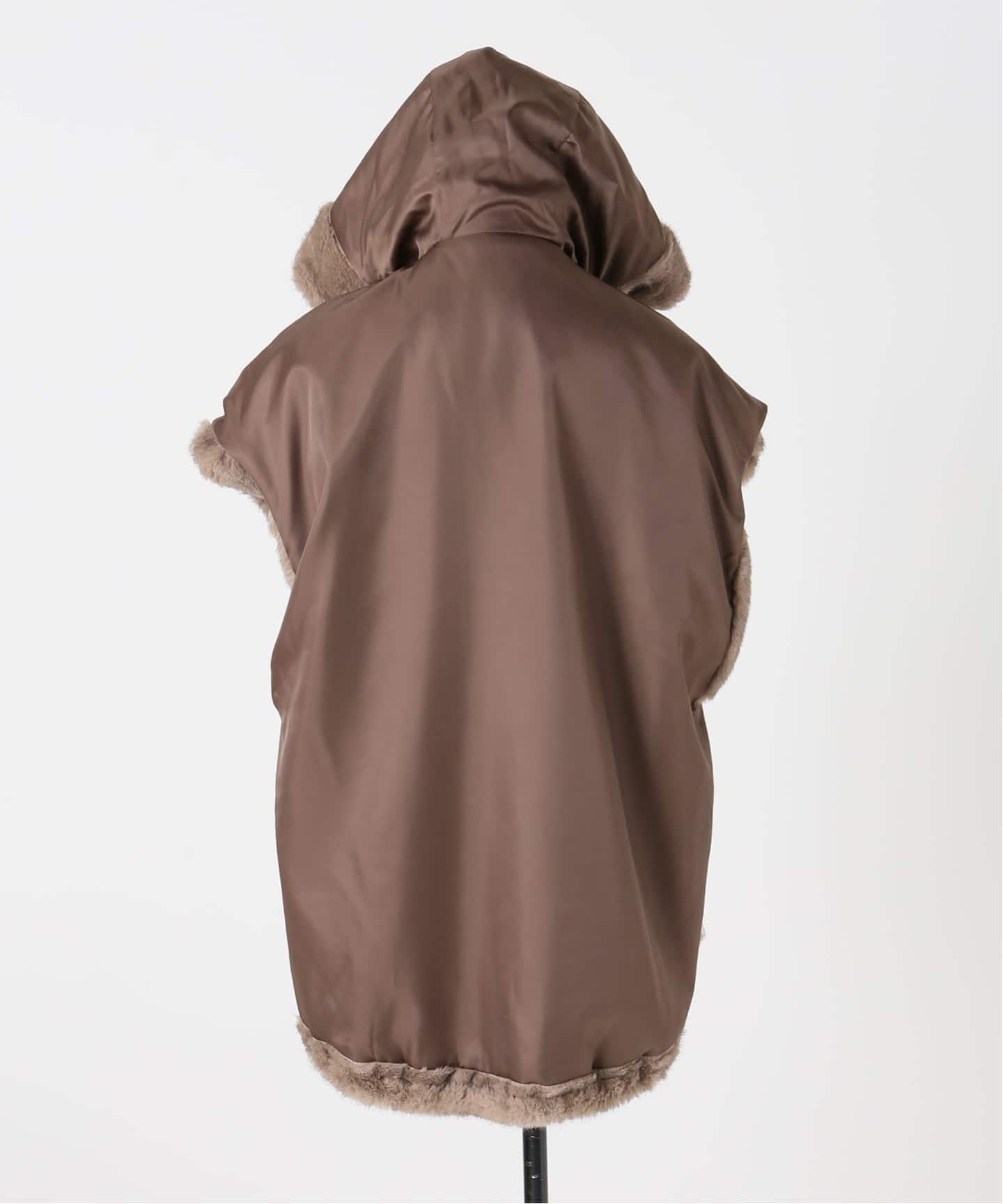 手洗い可 / フード付きミンク調ファーベスト（ベスト）｜B.C STOCK