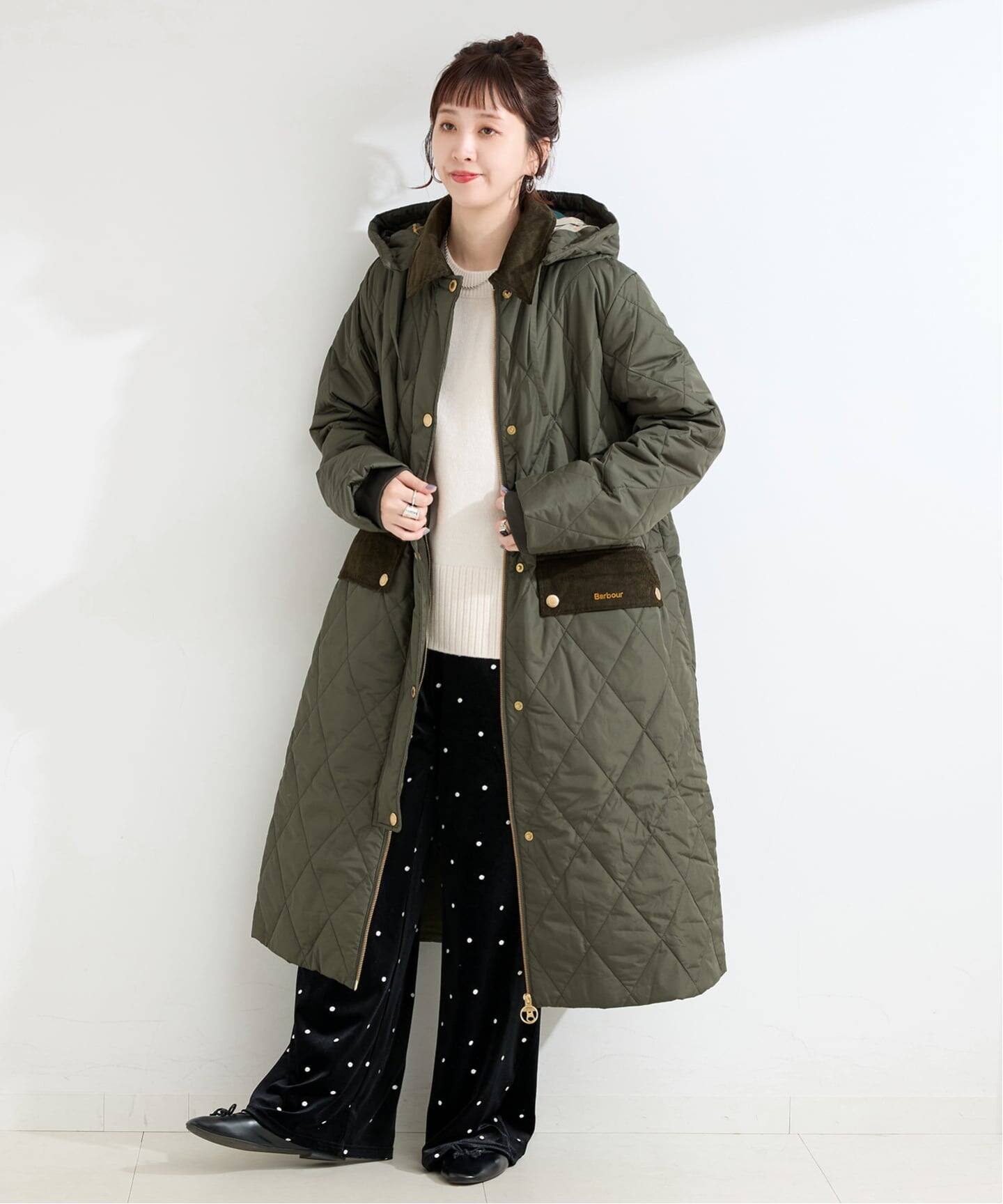 Barbour(バブアー) MIDHURST KNIT ミッドハースト ニット ノルディック柄 レディース  UK:14【中古】【ブランド古着バズストア】 WEB＋一部店舗限定】Barbour/バブアー meredith quilted jacket（中綿