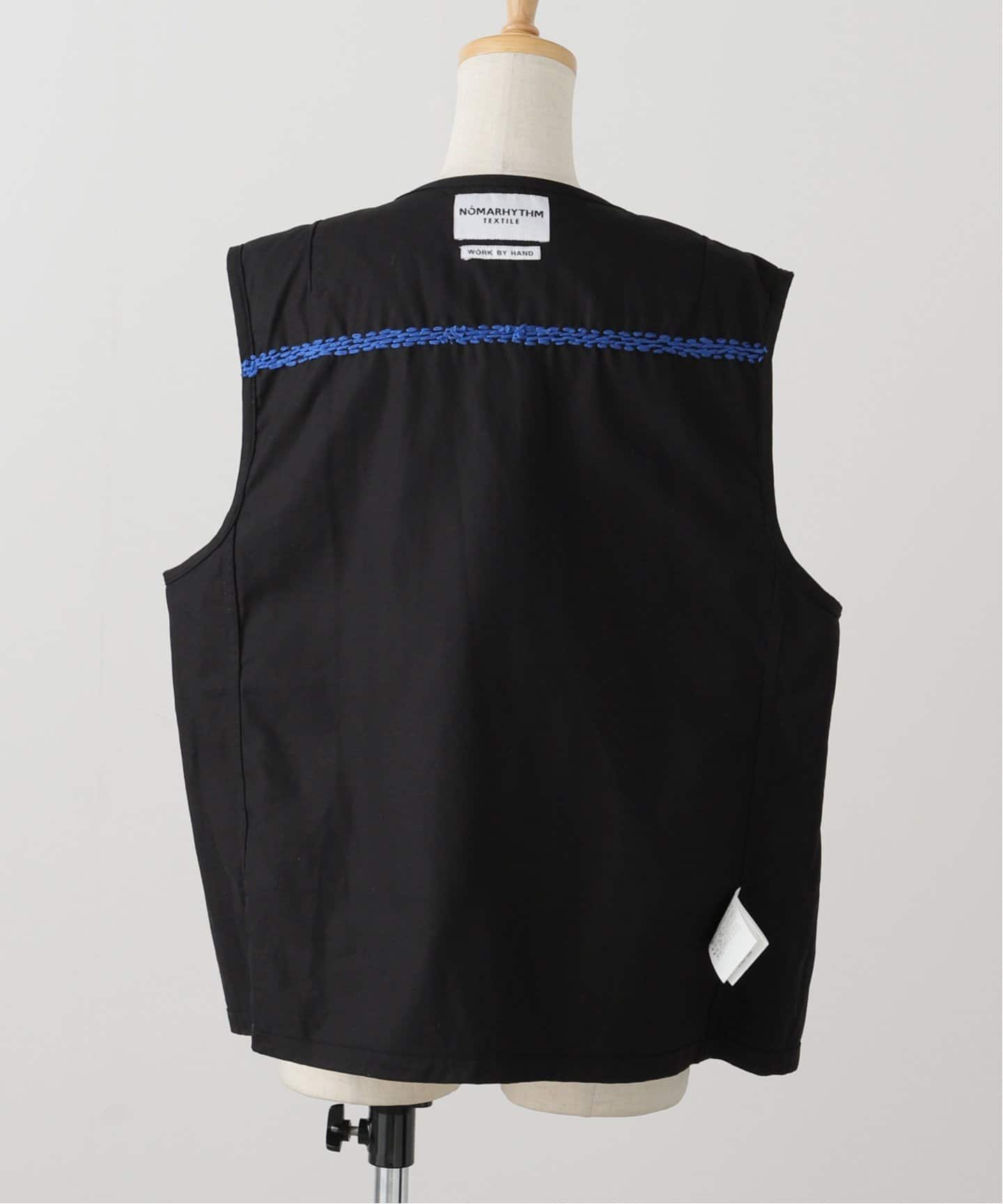 NOMARHYTHM TEXTILE】Palm Tree Hand Embroidery Vest（ベスト