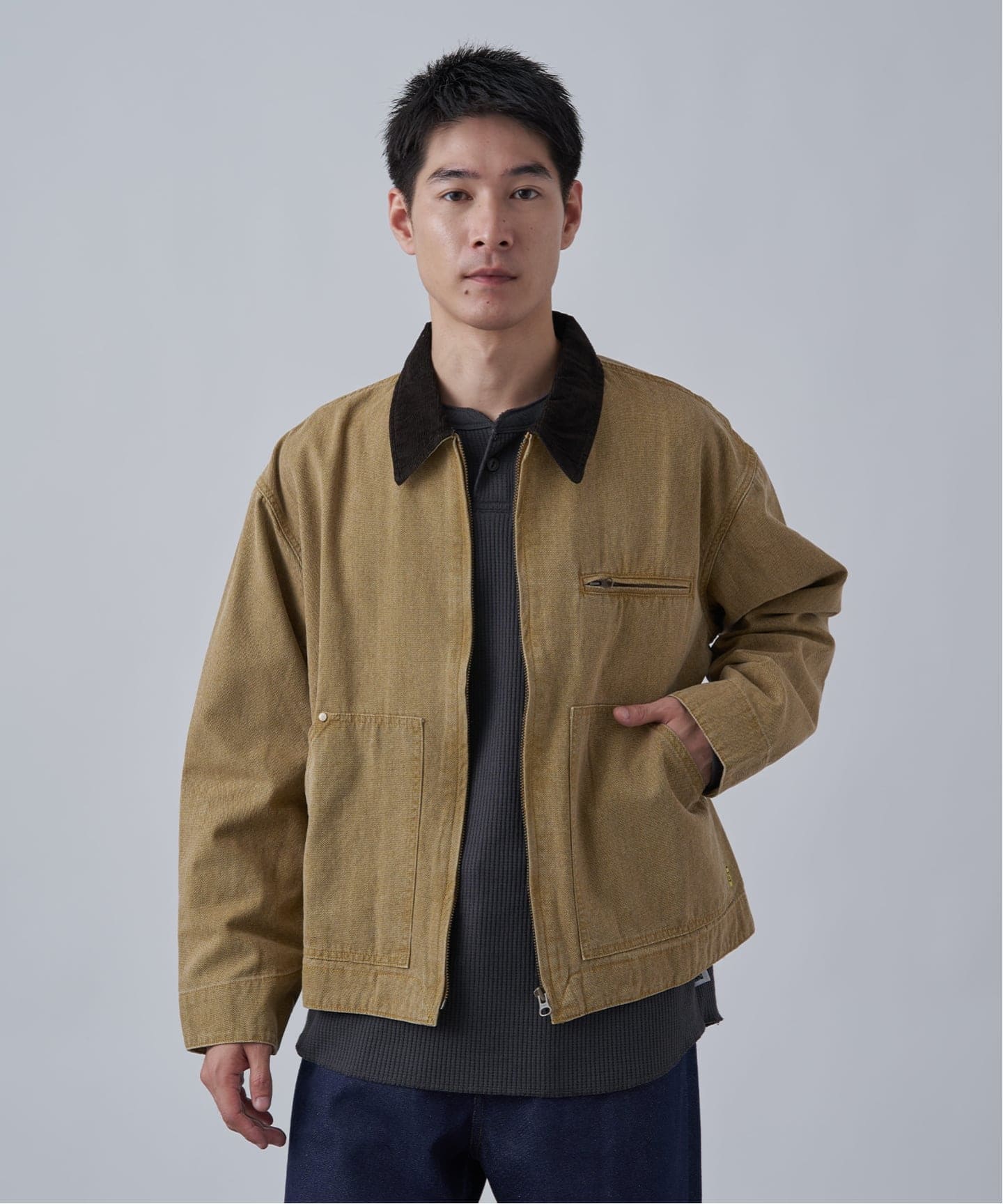 PLANET OF EARTH】ピグメント加工 ダックショートブルゾン（その他