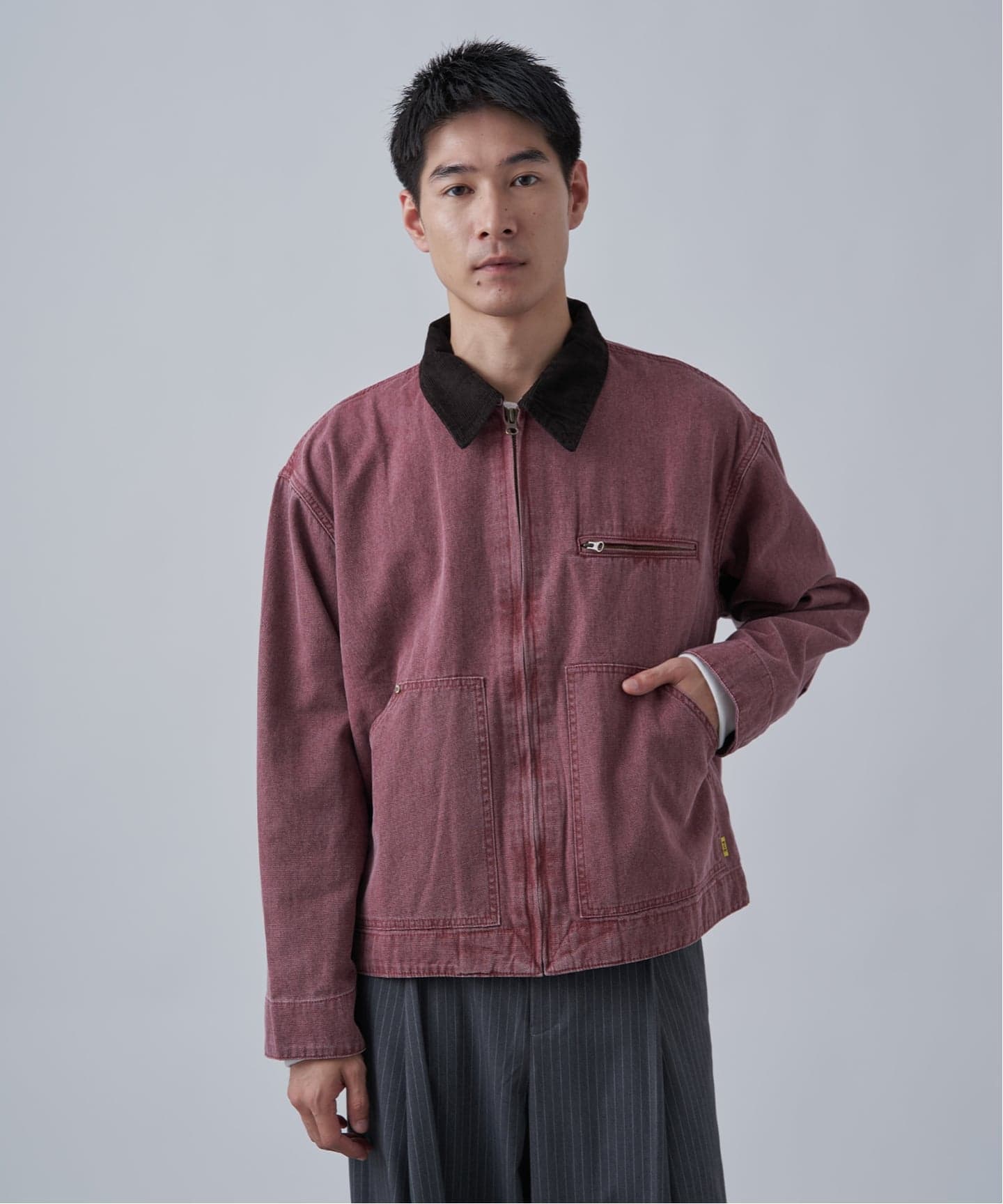 【完売品　人気】issuethings☆ブルゾン☆Free☆ダークブラウン 完売品 人気】issuethings☆ブルゾン☆Free☆ダークブラウン 完売品