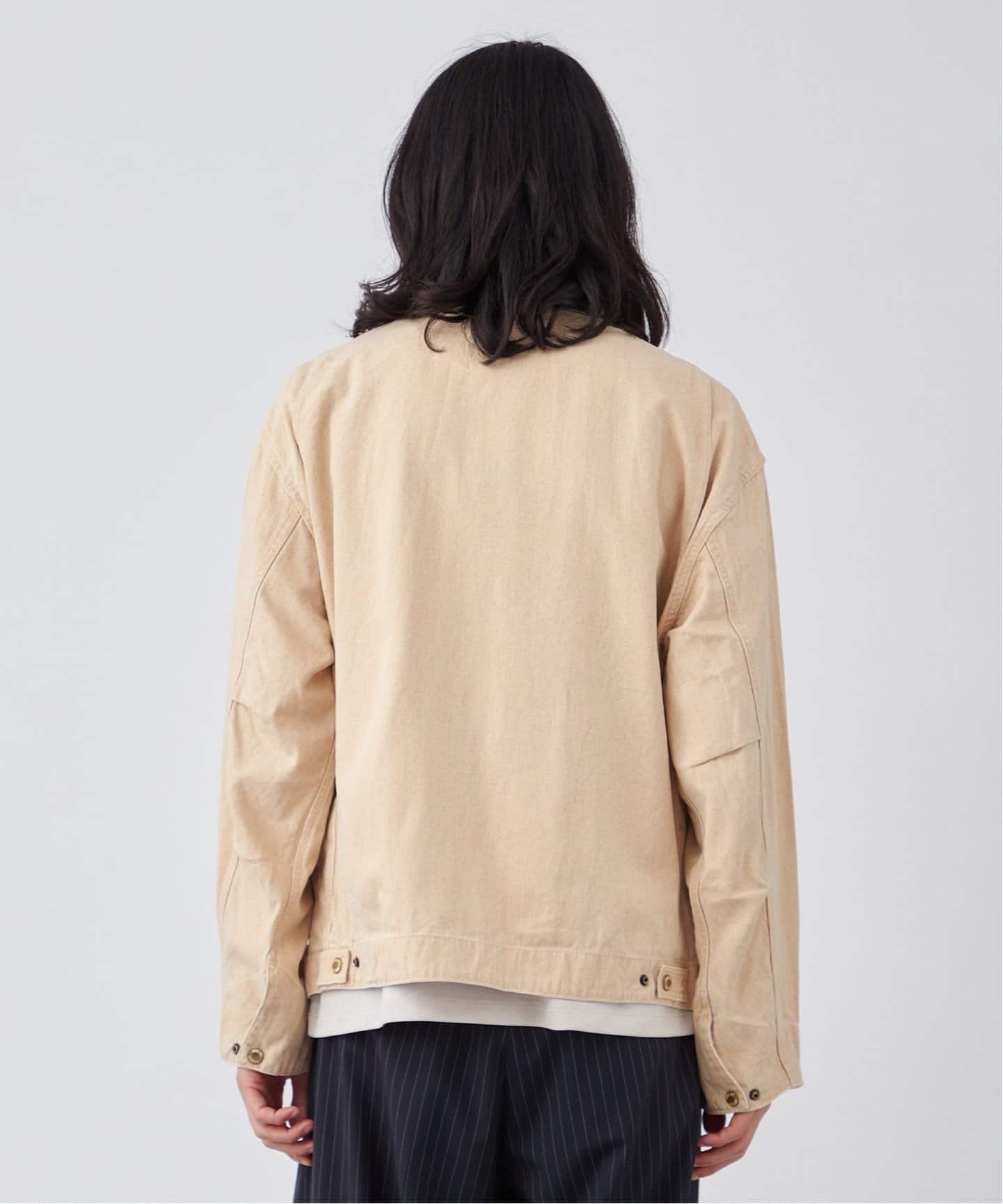 新品タグ付❤︎25SS PRIDE コットン リネン 切替 ブルゾン ジャケット B.C STOCK（ベーセーストック） ブルゾン アウター 「PLANET OF EARTH