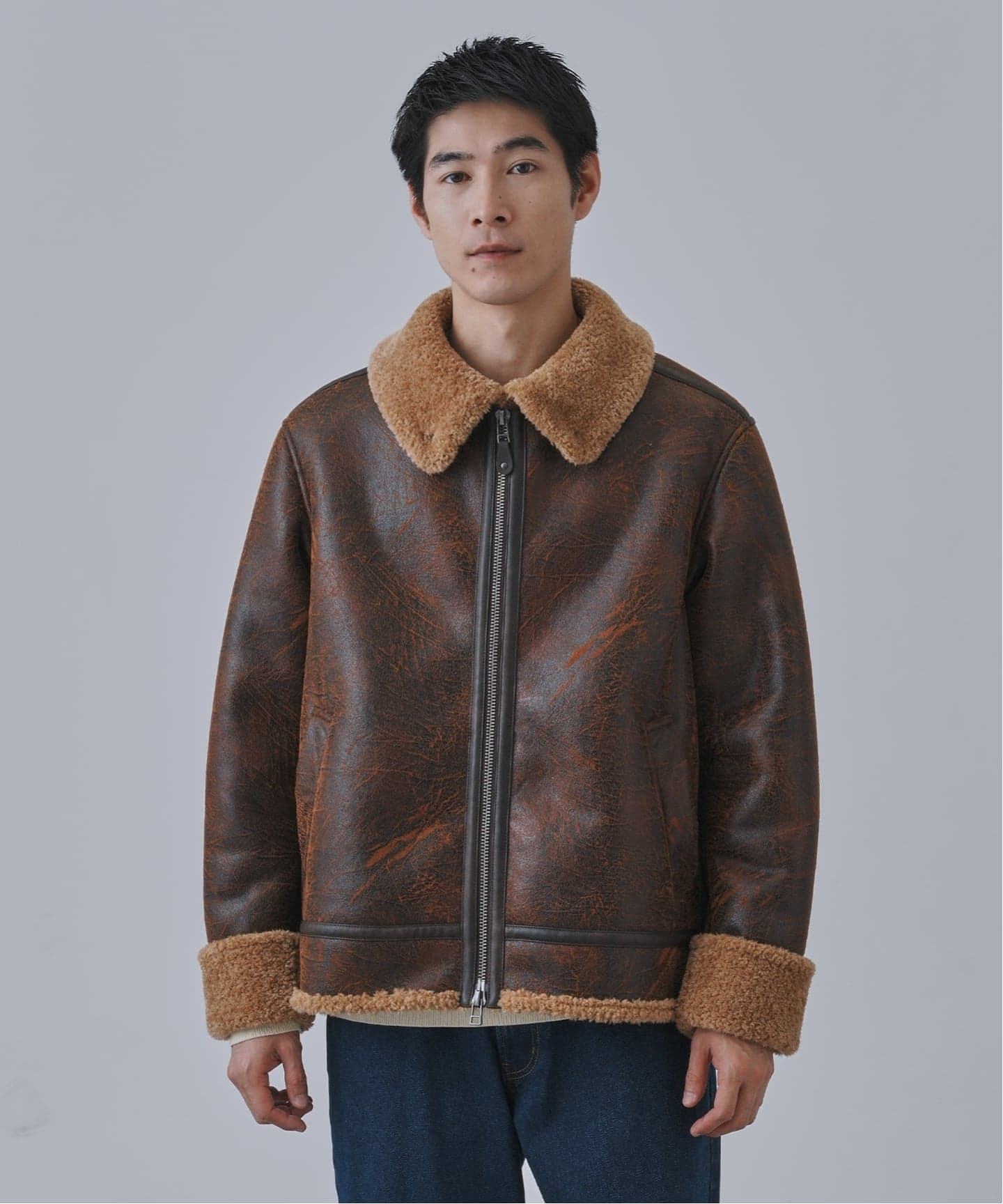 美品　ヴィンテージ　フライトジャケット　B-3 リアルムートン　L　ブラウン 美品 ヴィンテージ フライトジャケット B-3 リアルムートン L ブラウン