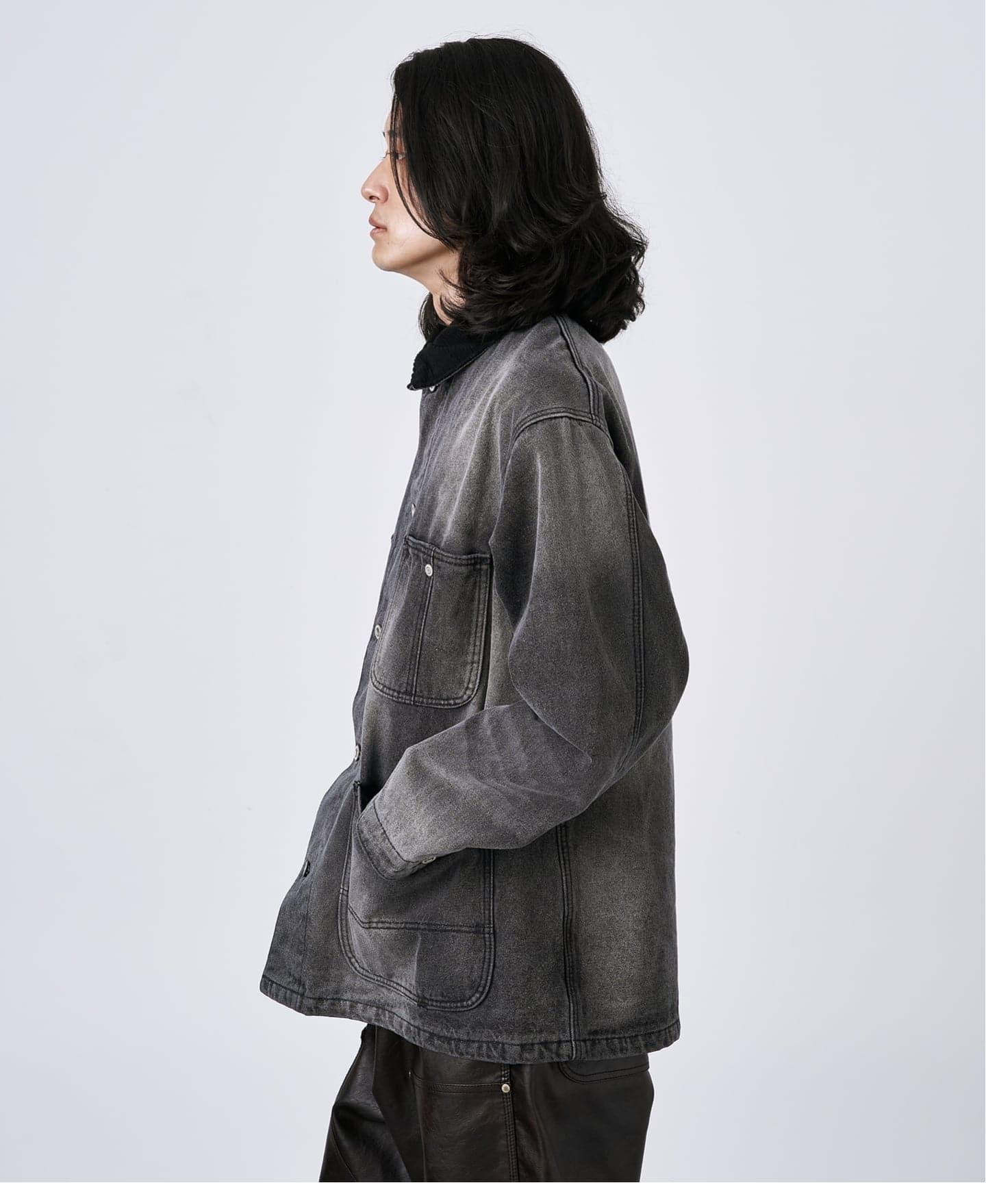 14oz フェード加工デニムカバーオール（カバーオール）｜B.C STOCK