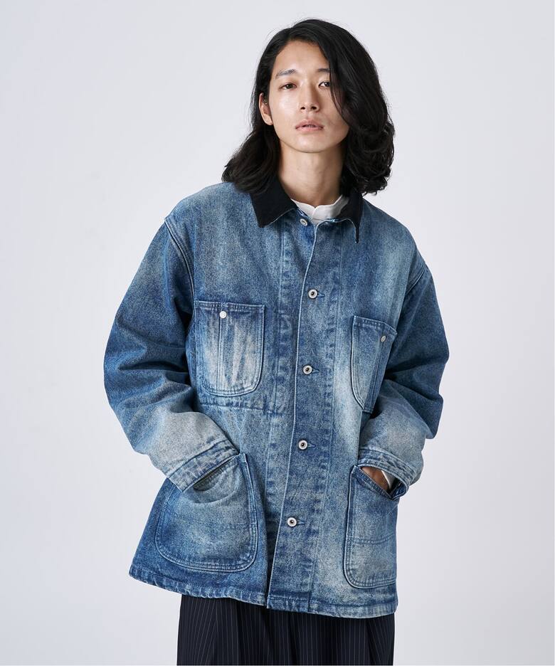 14oz フェード加工デニムカバーオール（カバーオール）｜B.C STOCK 