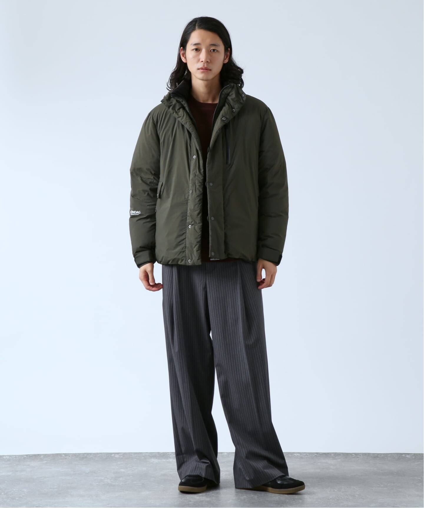 OLIVEDRAB/オリーブドラブ】キャリーポケット ダウンジャケット