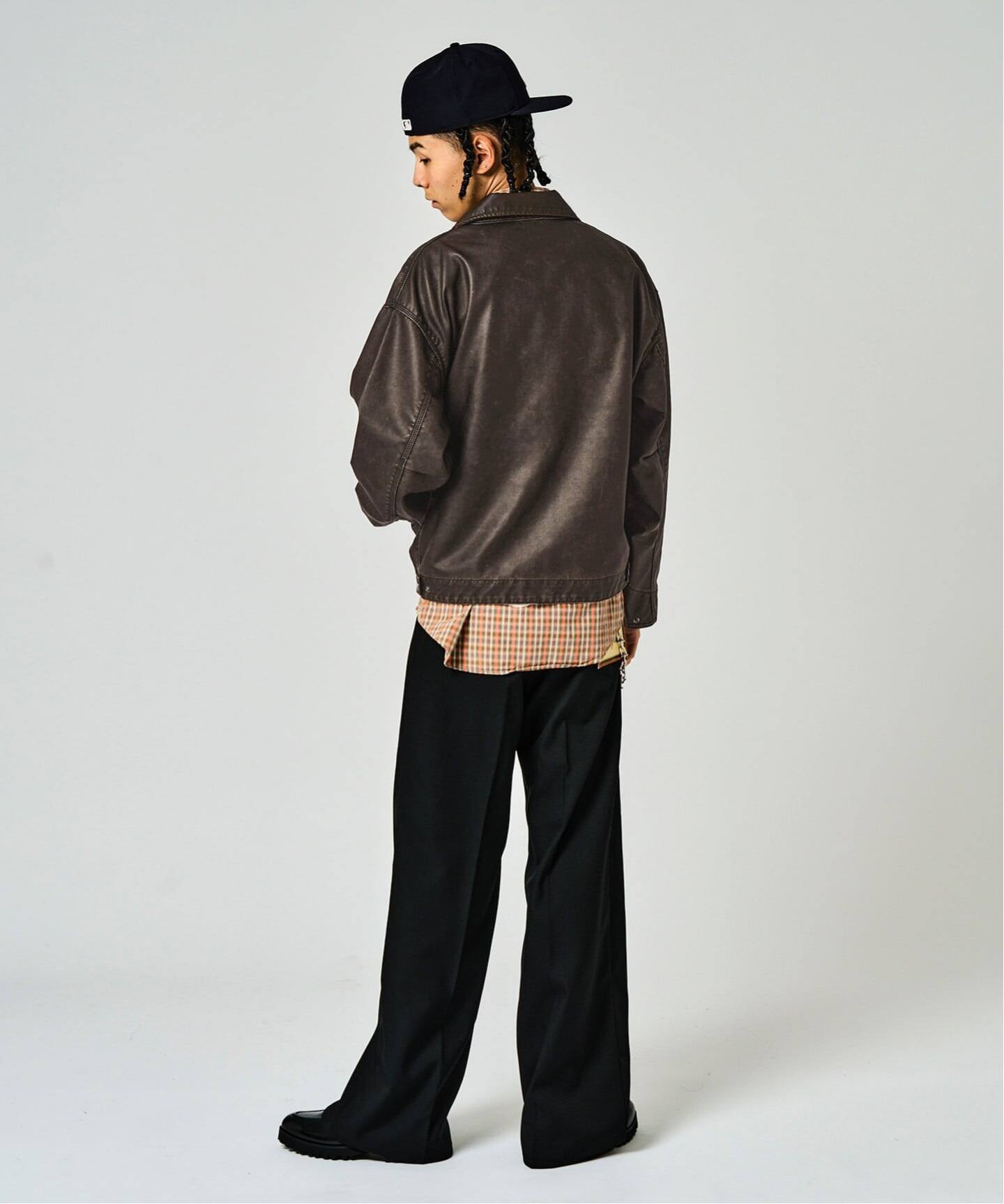 漂*様 ショップ別注 25AW オリジナル カバーオール デニムレザーワークジャ コモリ COMOLI 25AW デニムレザーワークジャケット カバーオール