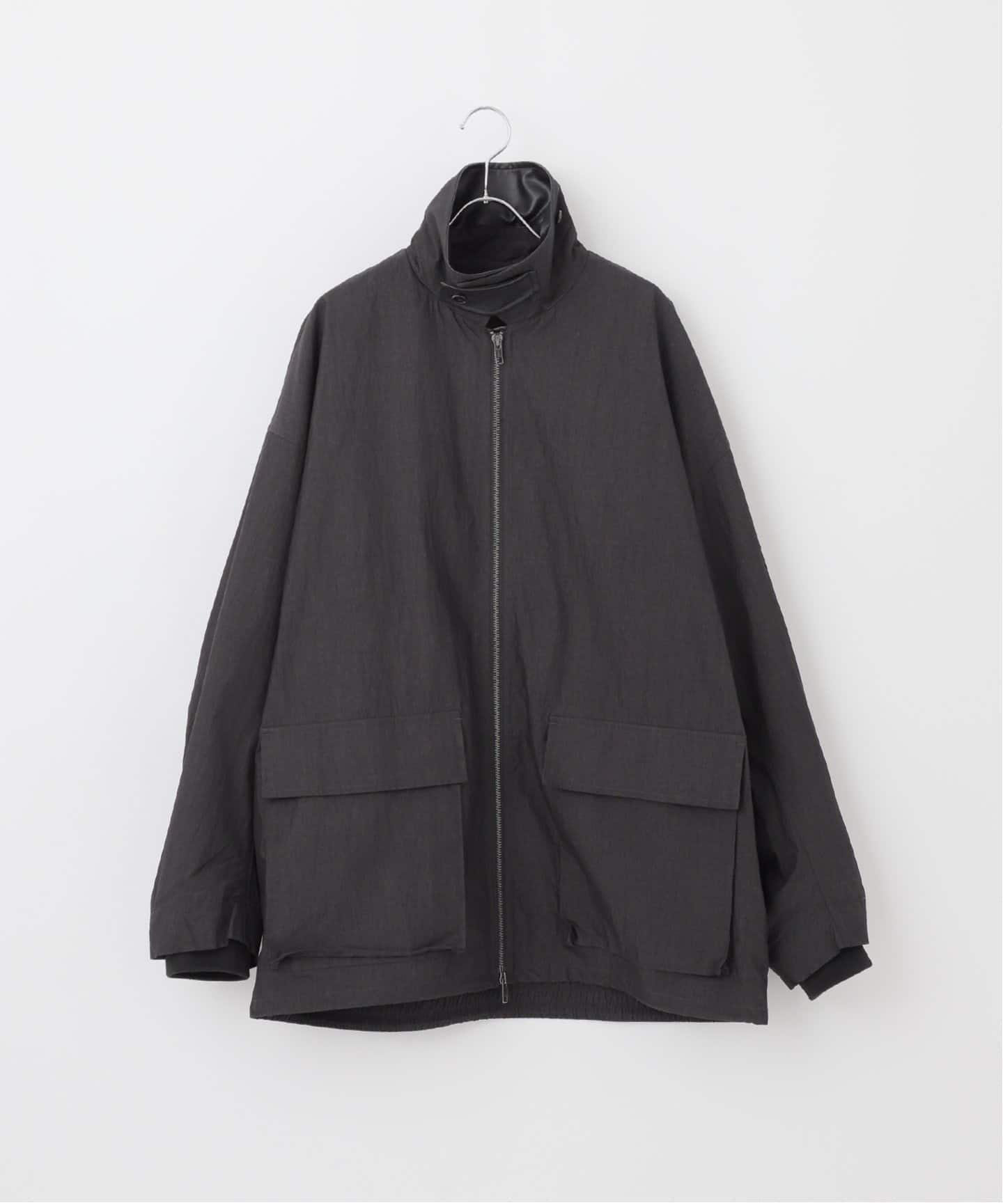 Deux Allures/ドゥ アリュール】レザーカラー ショートブルゾン