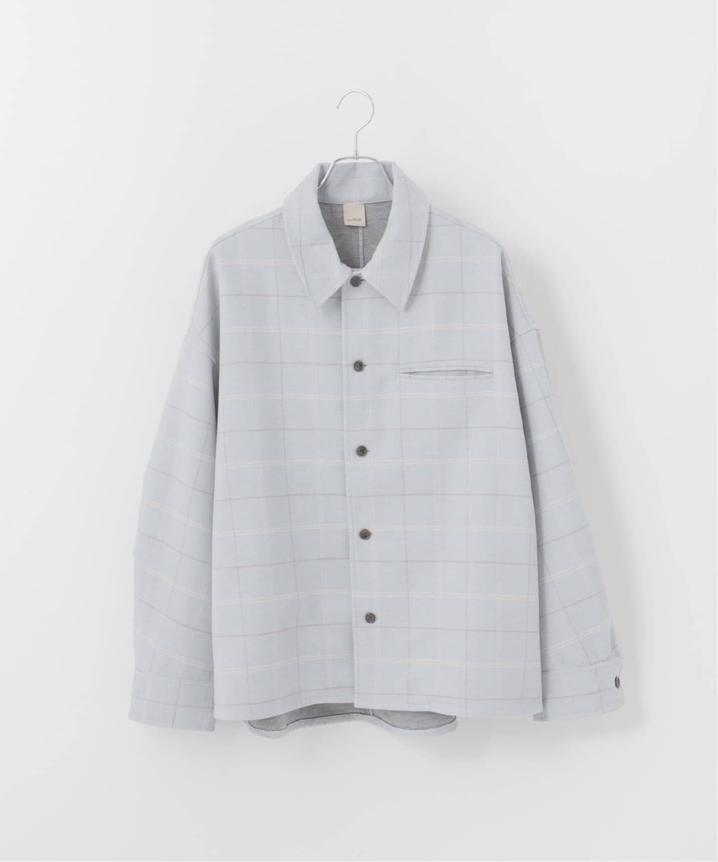 Deux Allures/ドゥ アリュール】チェックボンディングシャツブルゾン