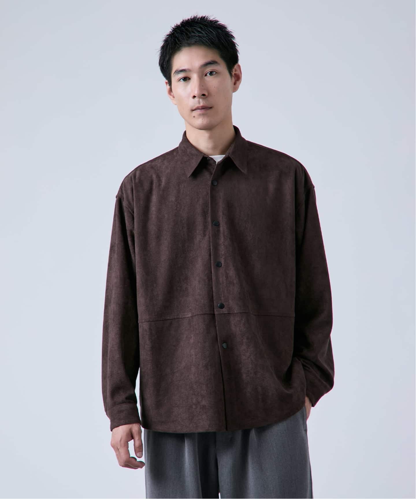 フェイク レザー / スエード シャツジャケット（レザージャケット