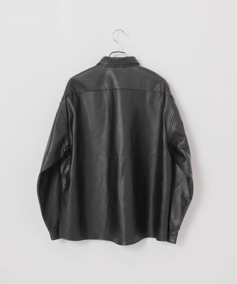 フェイク レザー / スエード シャツジャケット（レザージャケット 