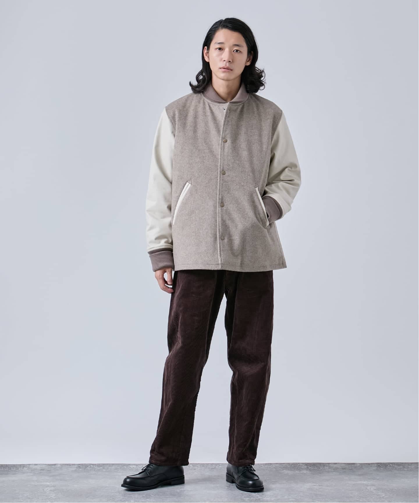 タスマニアウール ウインドシャフト バーシティージャケット