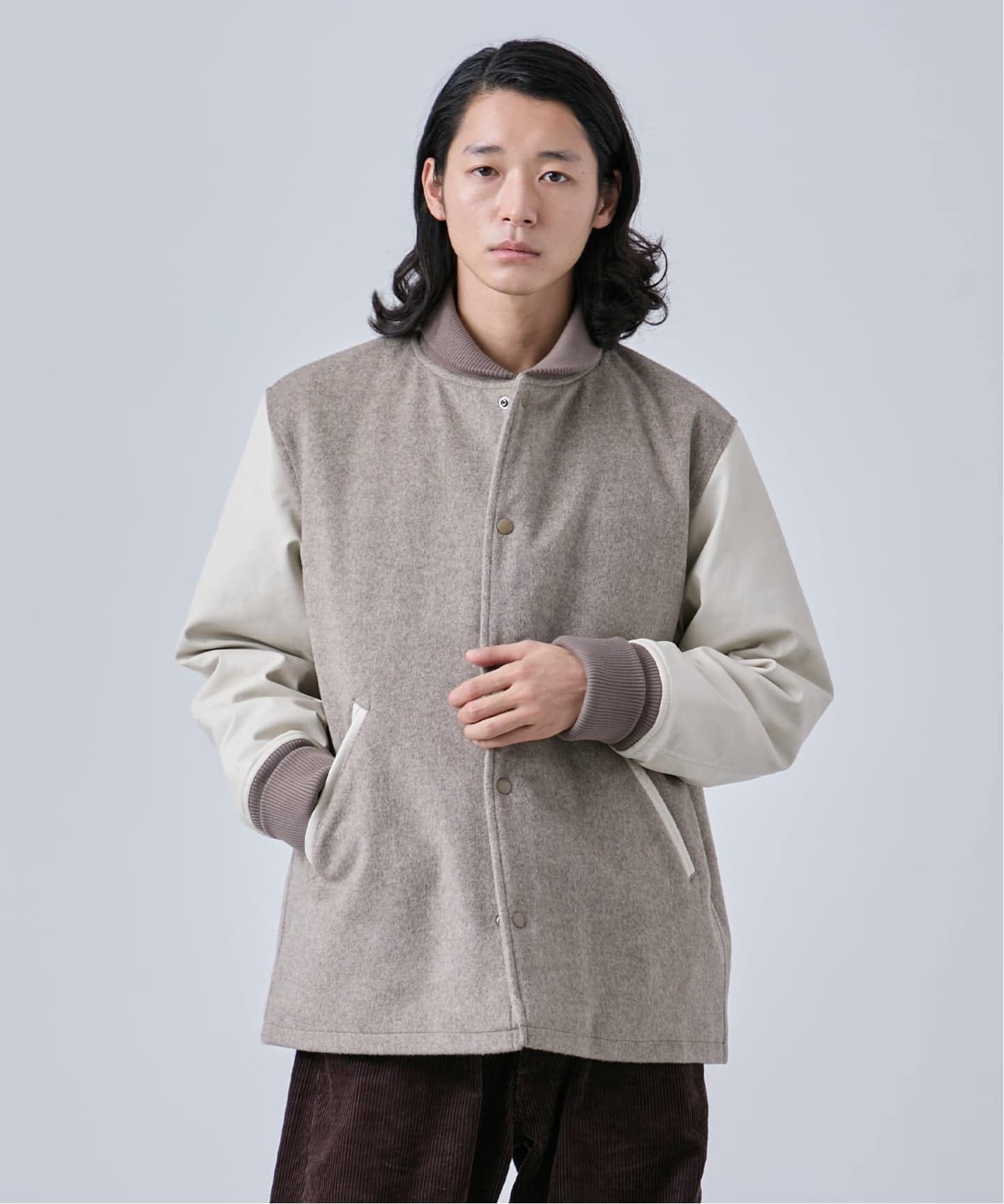 タスマニアウール ウインドシャフト バーシティージャケット