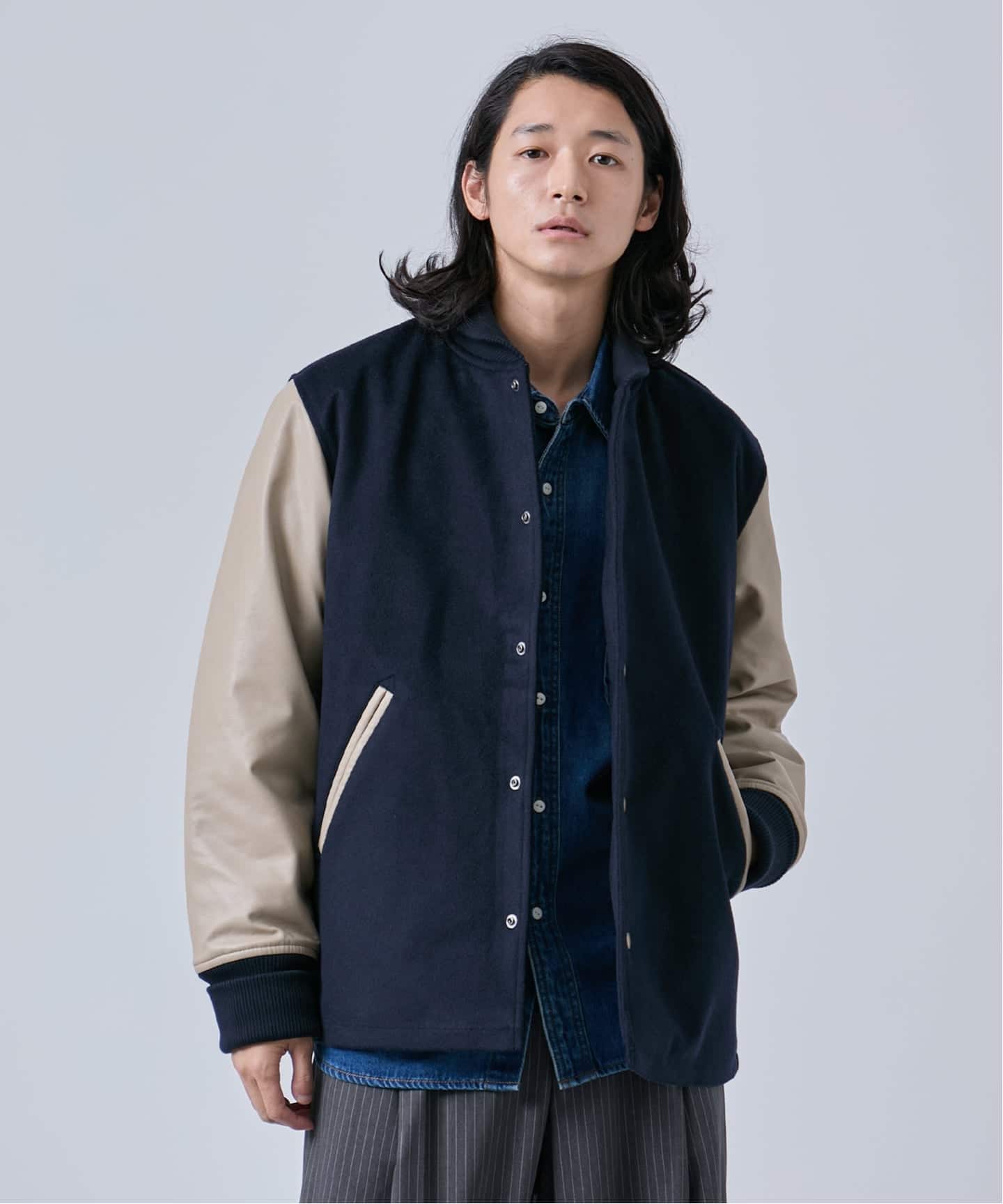 タスマニアウール ウインドシャフト バーシティージャケット