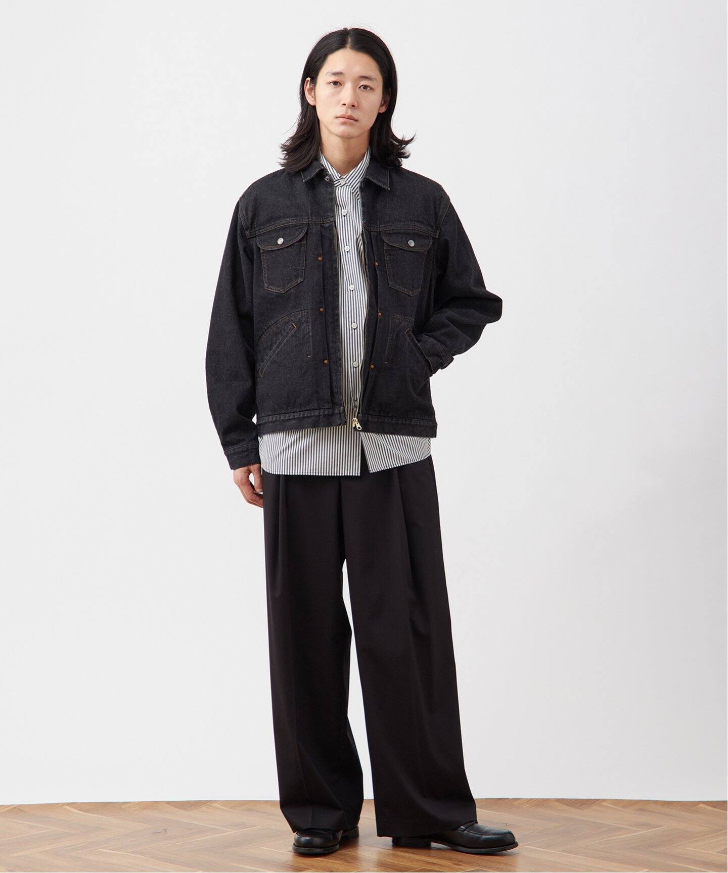 12.5oz ジップ デニムジャケット（デニムジャケット）｜B.C STOCK  