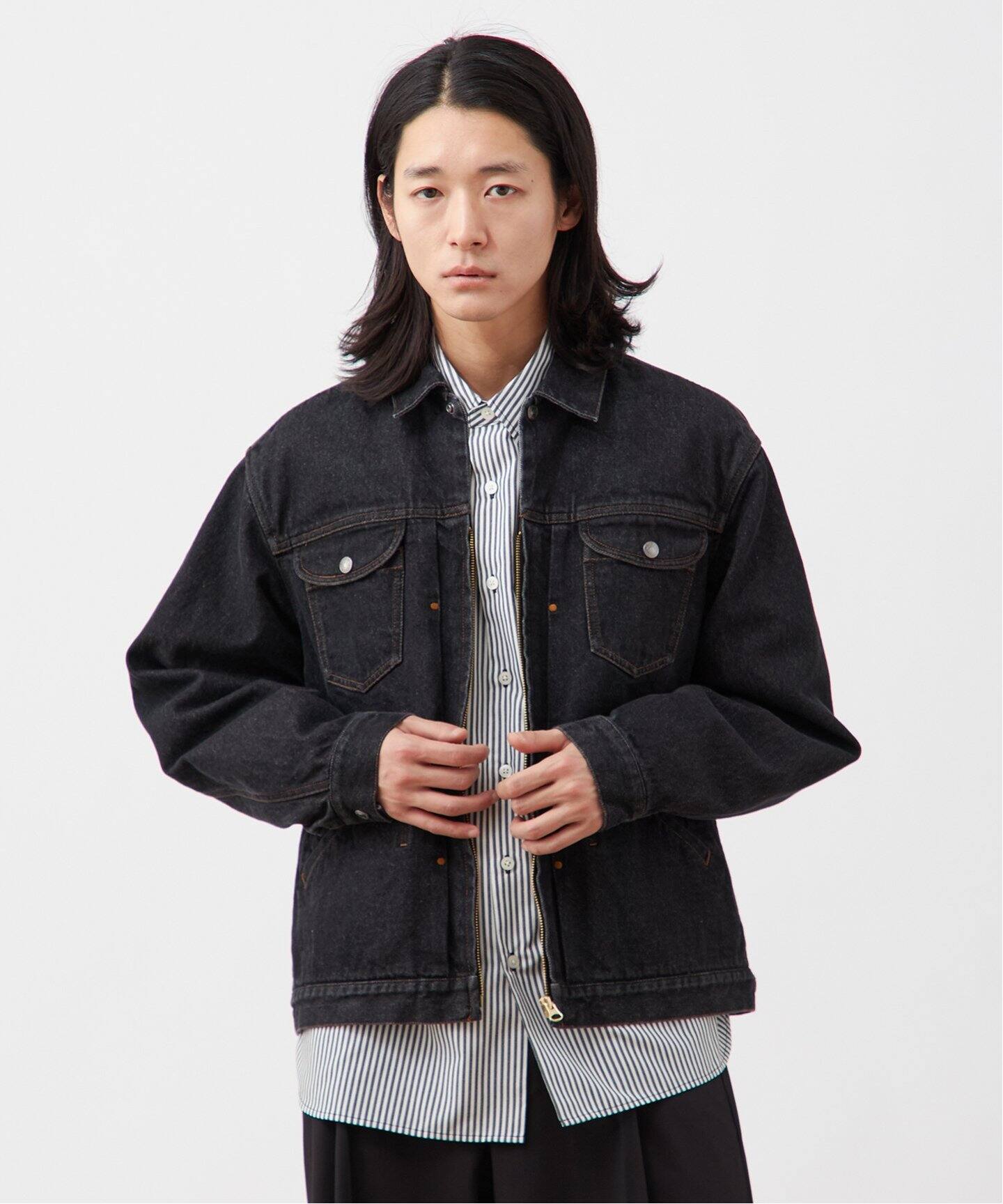 12.5oz ジップ デニムジャケット（デニムジャケット）｜B.C STOCK 