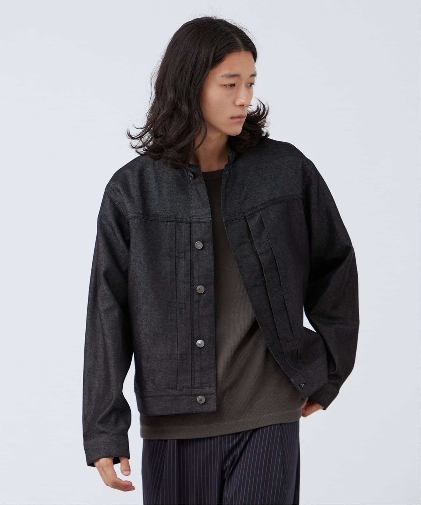 ▼未使用✨レリアン【17⁺】3XL デニム ペプラム カラージャケット スタッズ ▽未使用✨レリアン【17⁺】3XL デニム ペプラム カラー