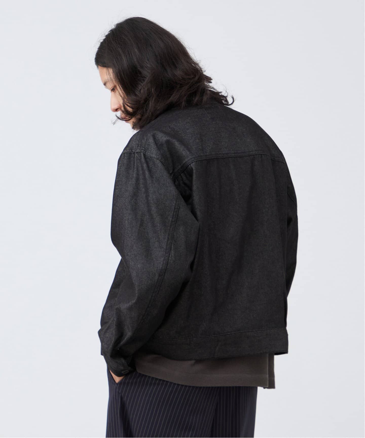 ▼未使用✨レリアン【17⁺】3XL デニム ペプラム カラージャケット スタッズ ▽未使用✨レリアン【17⁺】3XL デニム ペプラム カラー