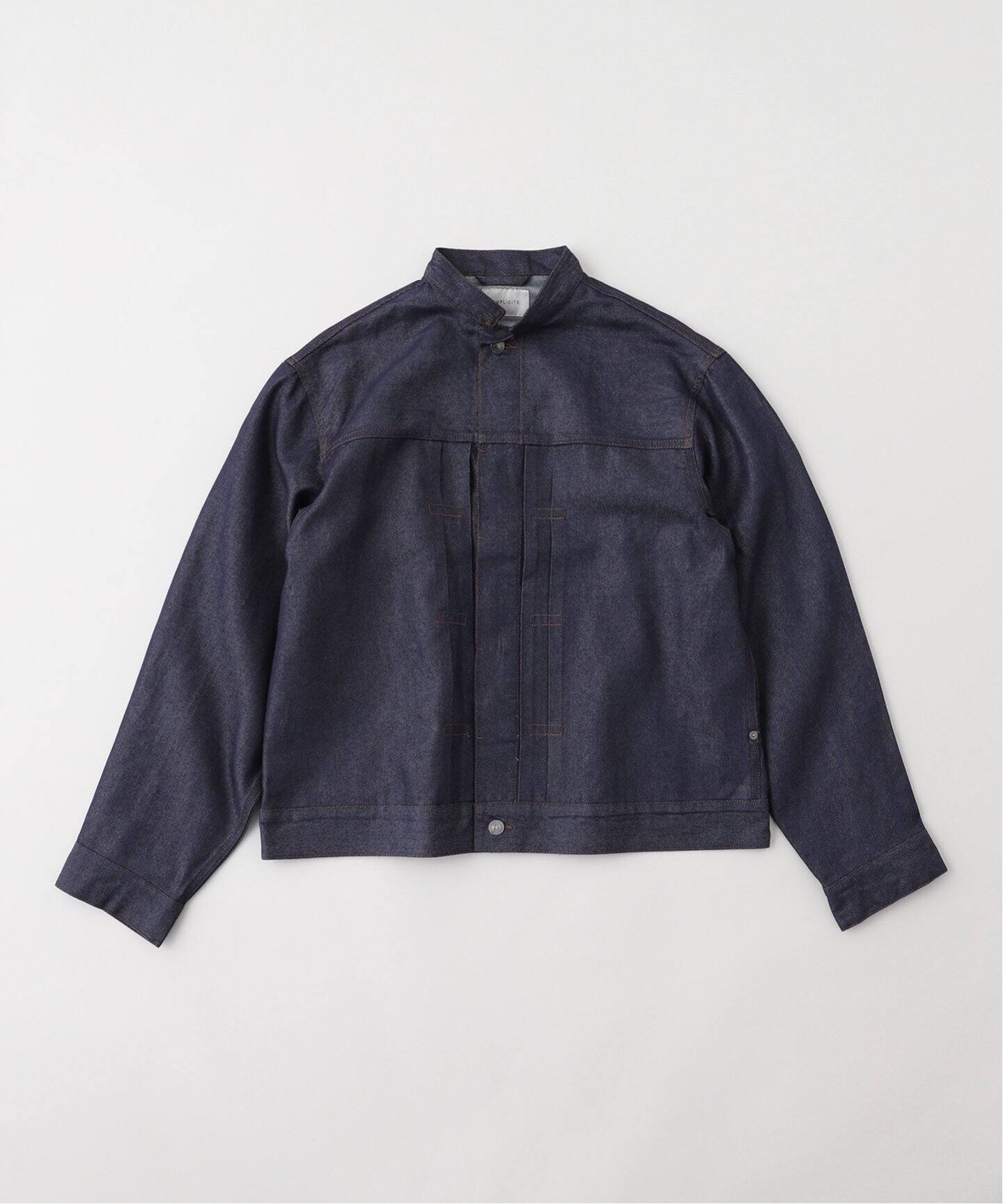 8.5oz テンセルデニム BRIGHT スタンドカラージャケット（デニム