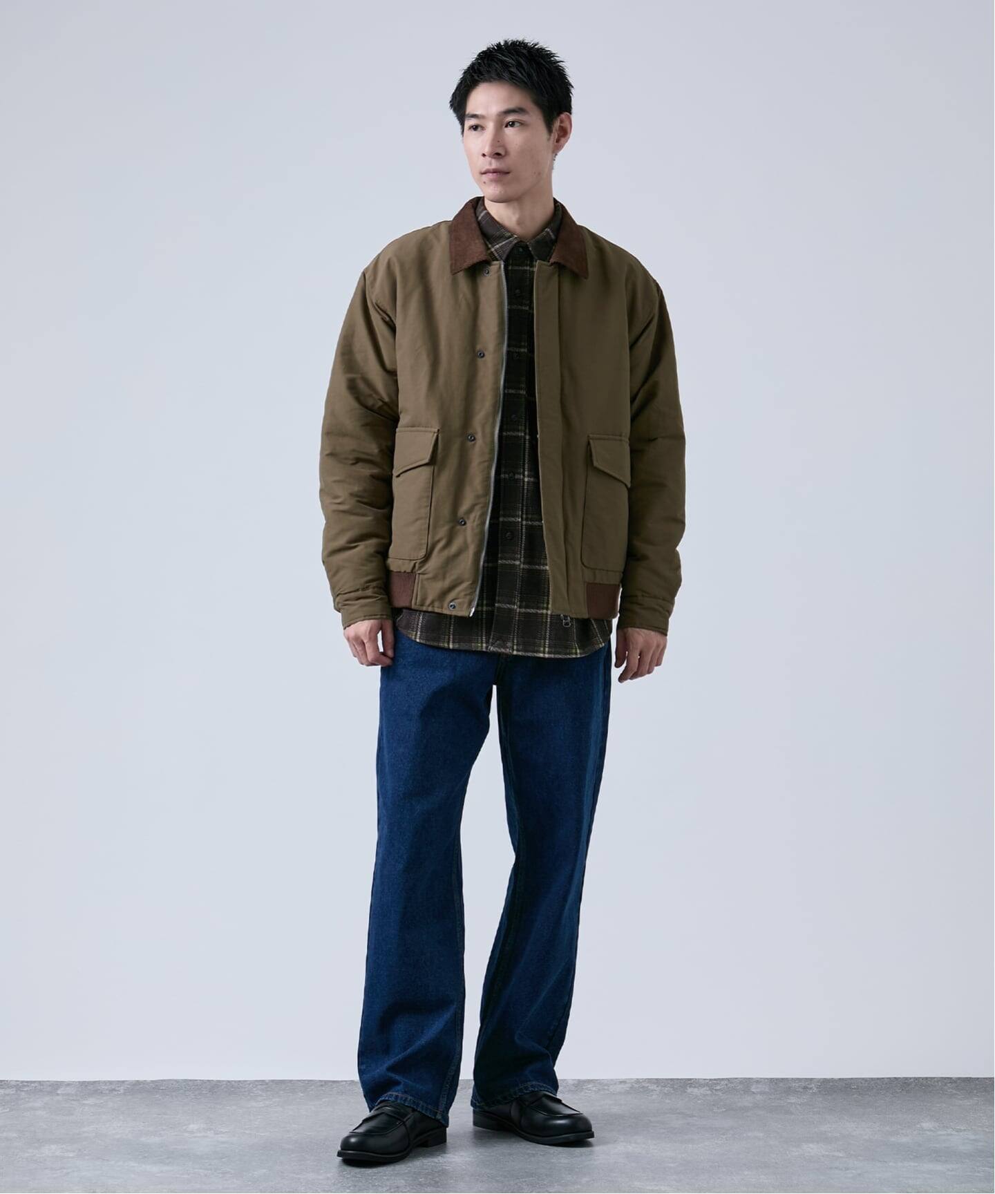 Eddie Bauer 短丈ブルゾン カーキ エディーバウワードリズラー