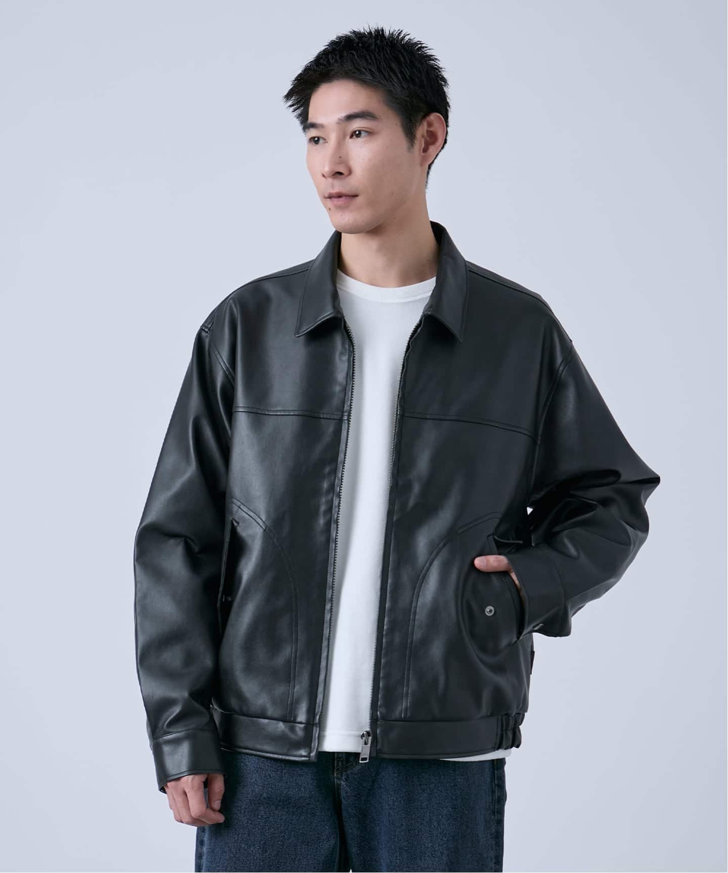 Eddie Bauer 別注 フェイクレザーブルゾン（レザージャケット）｜B.C