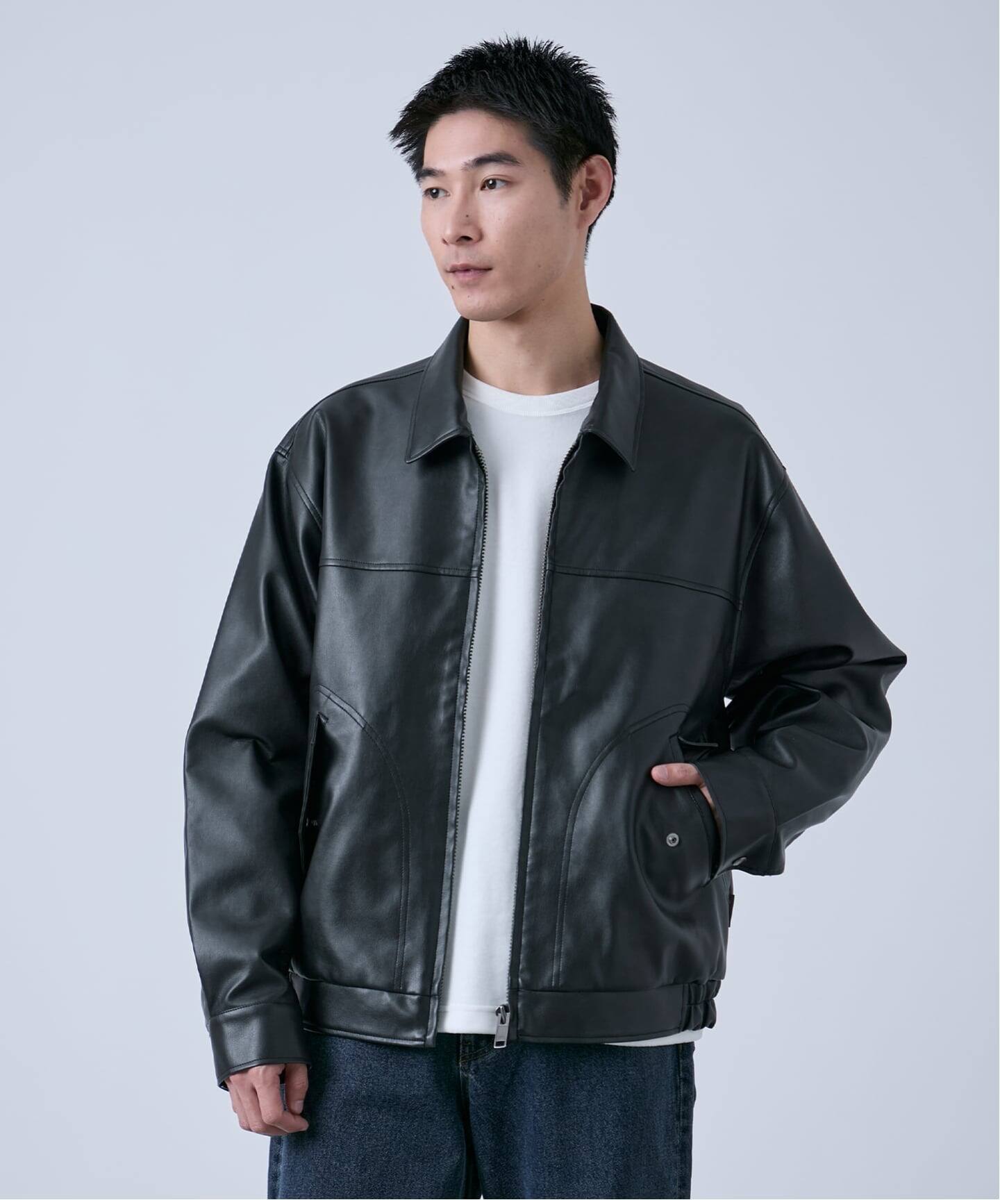 Eddie Bauer 別注 フェイクレザーブルゾン（レザージャケット）｜B.C 