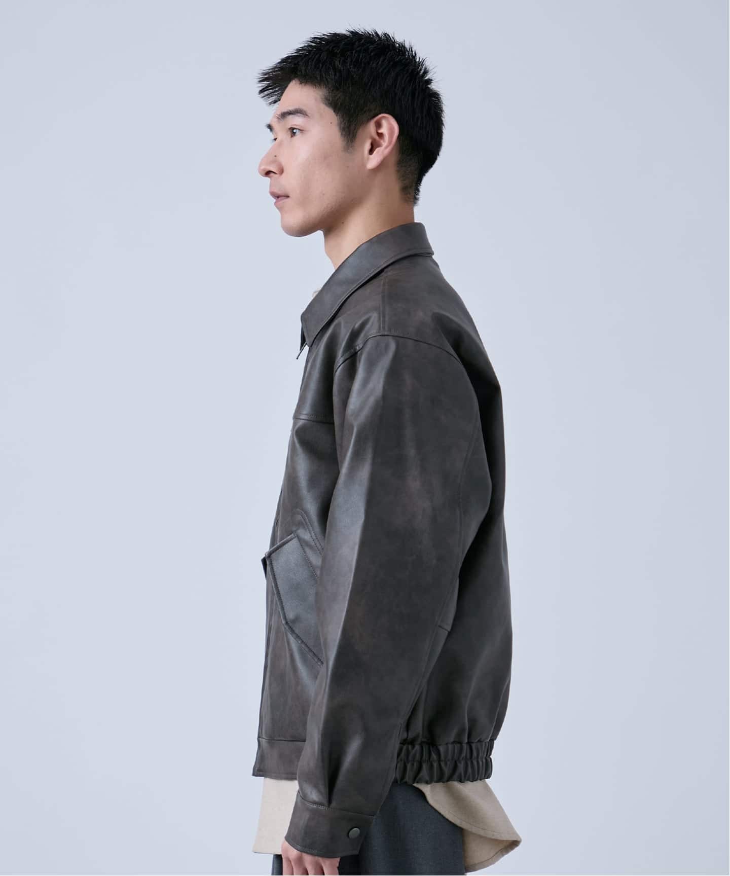 Eddie Bauer 別注 フェイクレザーブルゾン（レザージャケット）｜B.C