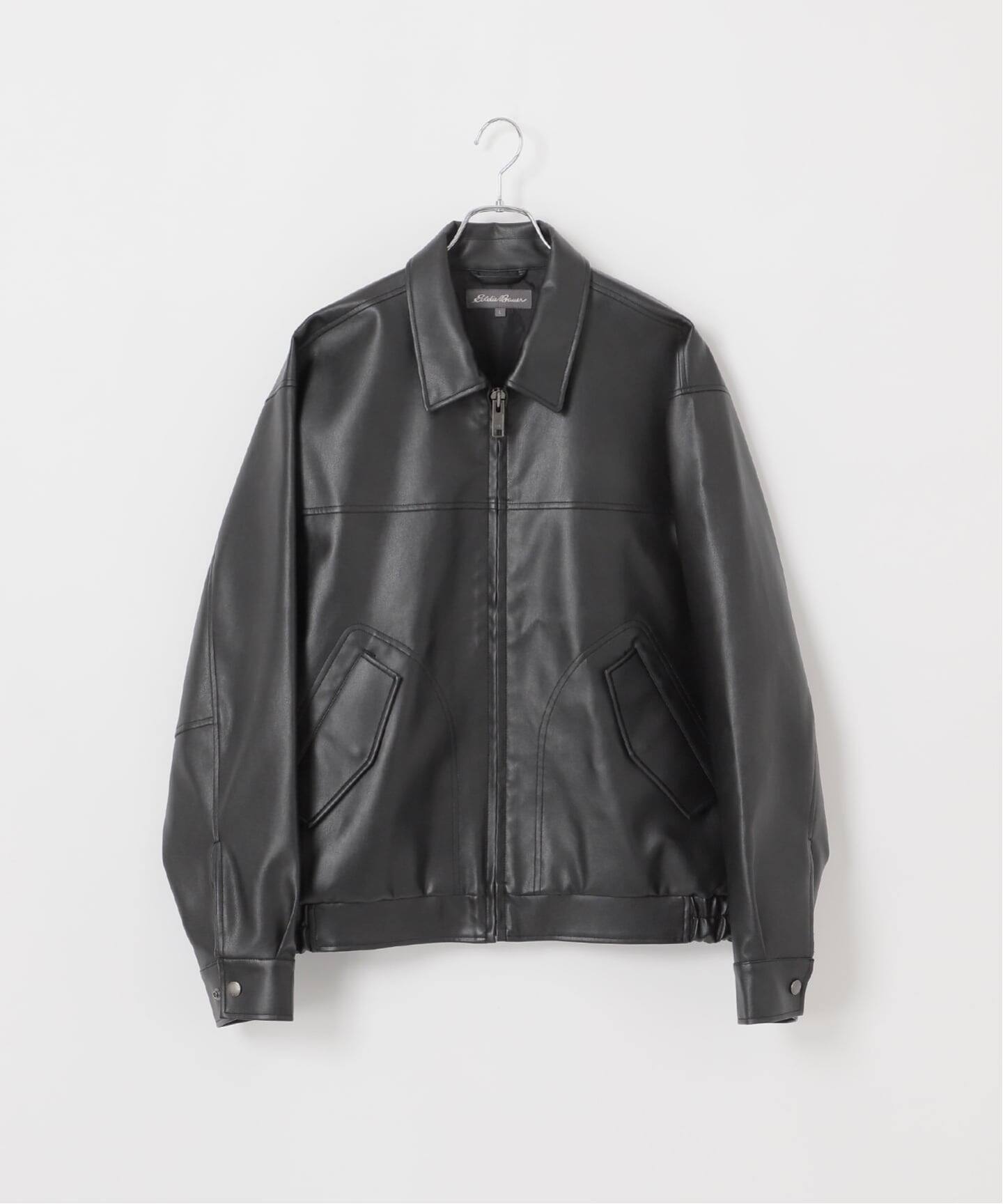 Eddie Bauer レザージャケット　ブラック Eddie Bauer 本革レザージャケット 黒