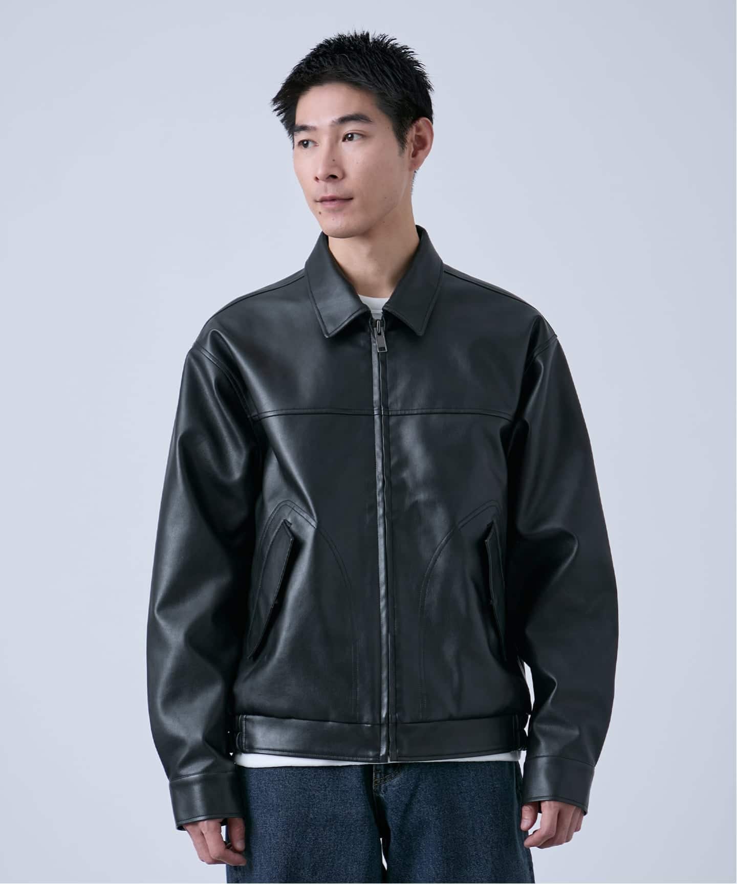 Eddie Bauer 別注 フェイクレザーブルゾン（レザージャケット）｜B.C