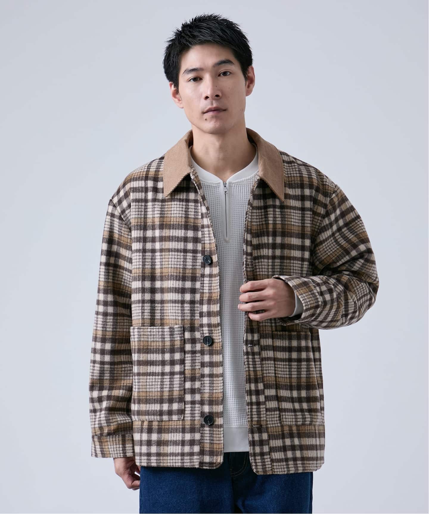 OSKR別注 シャギーチェックブルゾン（その他ブルゾン／アウター）｜B.C