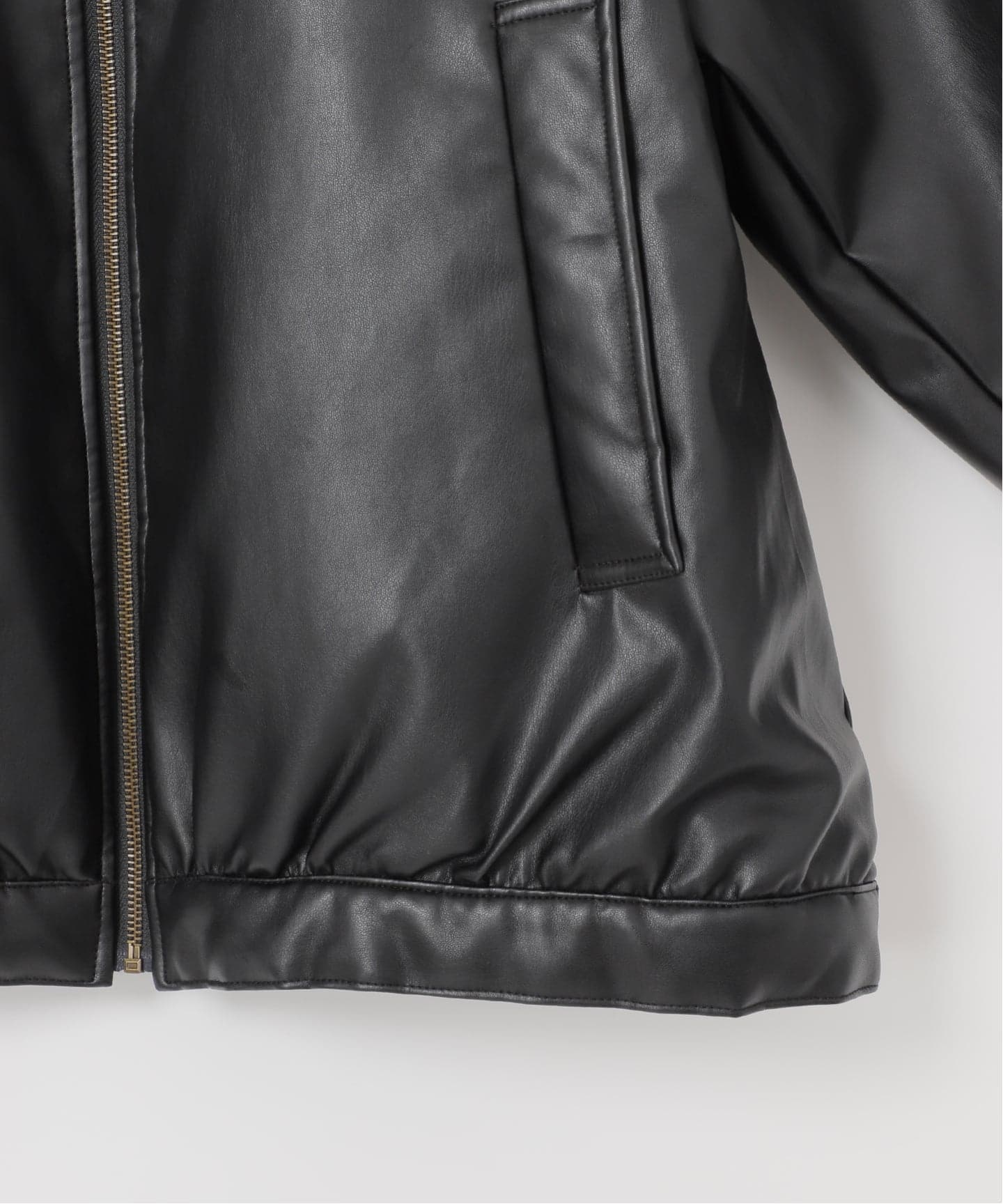 OSKR別注 シンセティックレザージップ中綿ブルゾン（中綿