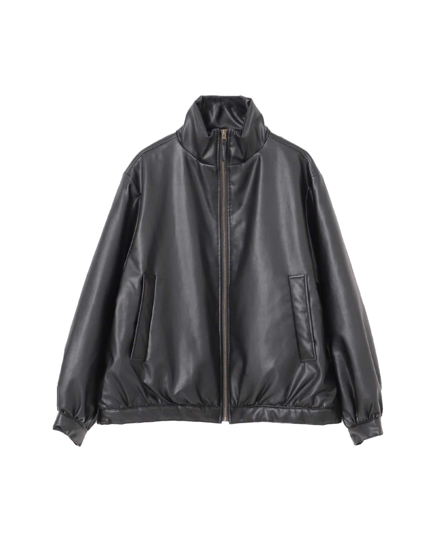 OSKR別注 シンセティックレザージップ中綿ブルゾン（中綿
