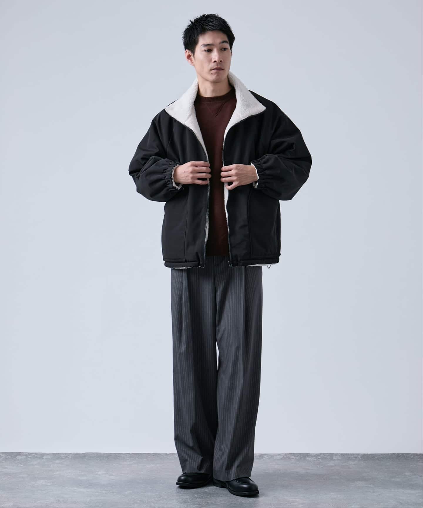 OSKR別注 リバーシブル ボアブルゾン（ボア・フリース）｜B.C STOCK