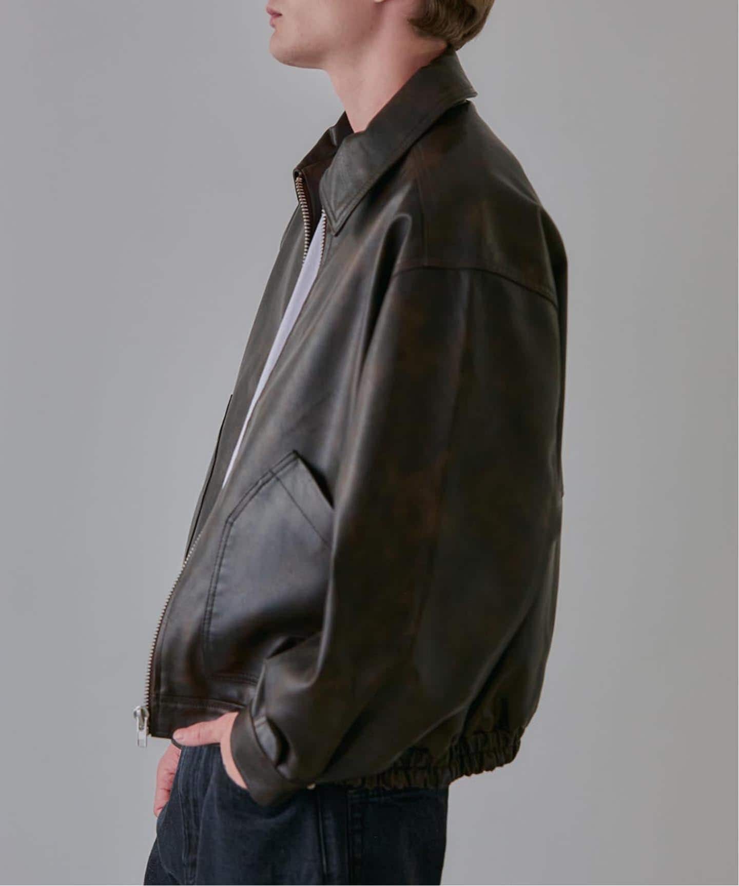 CE'E_SE'E シンセティックレザージャケット ブラック 美品 CE'E_SE'E シンセティックレザージャケット ブラック 美品 CE