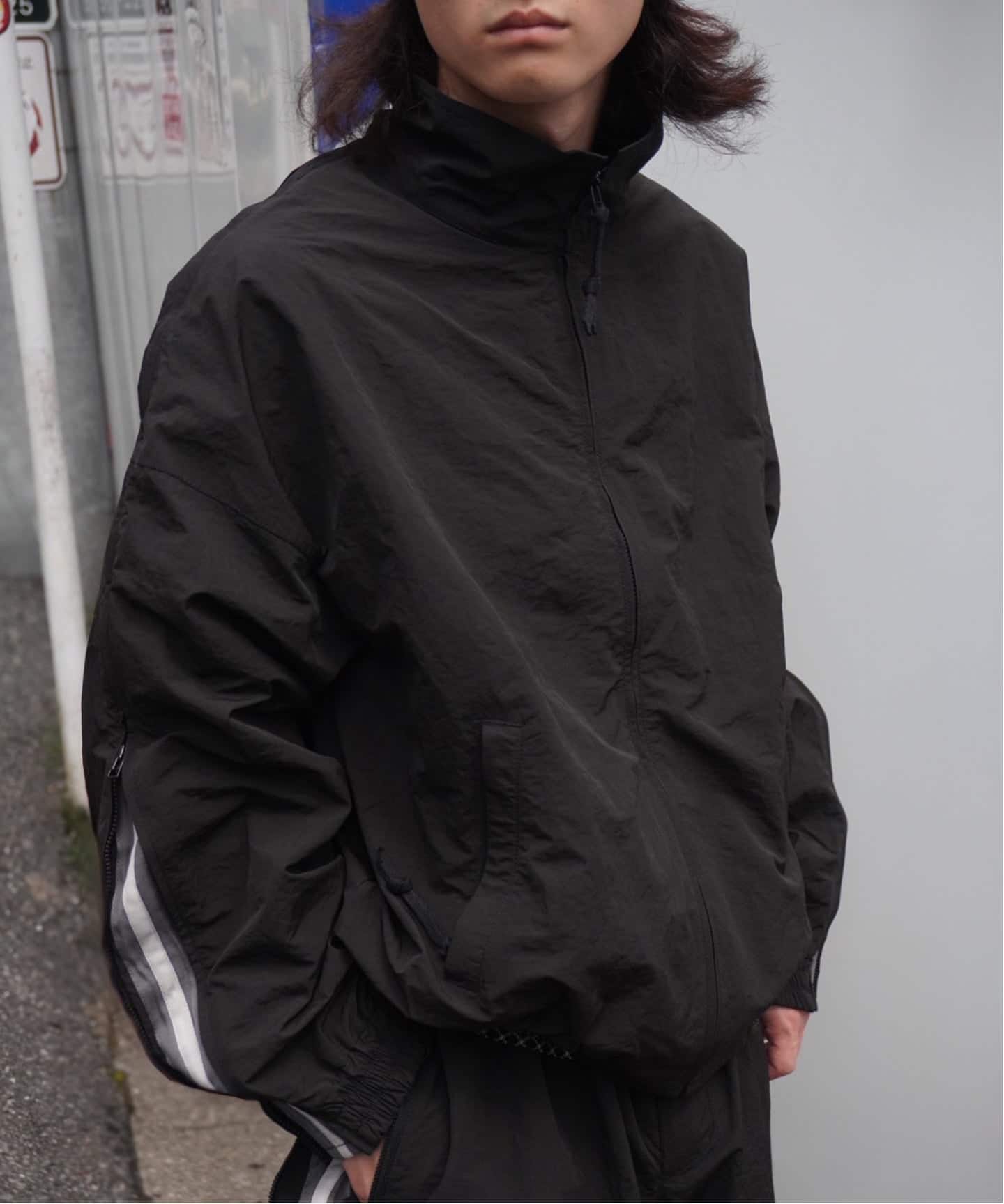 refomed FRESH MAN NYLON JACKET 黒 3 L相当 refomed（リフォメッド）FRESH MAN NYLON JACKET – process