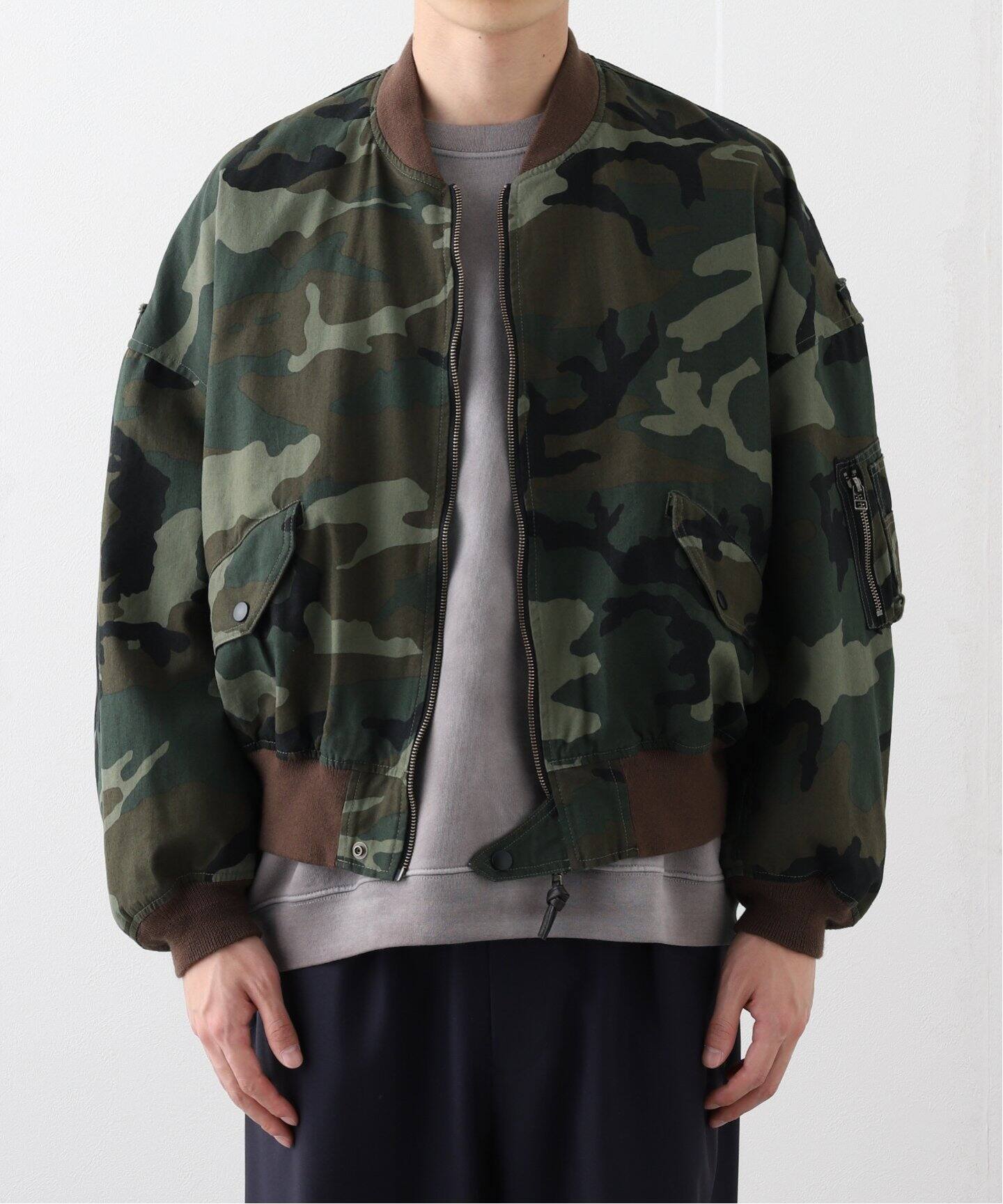 refomed CASTRO JAMPER (CAMO)-STUSSY STRIPED VOLUME PLEATED TROUSER 