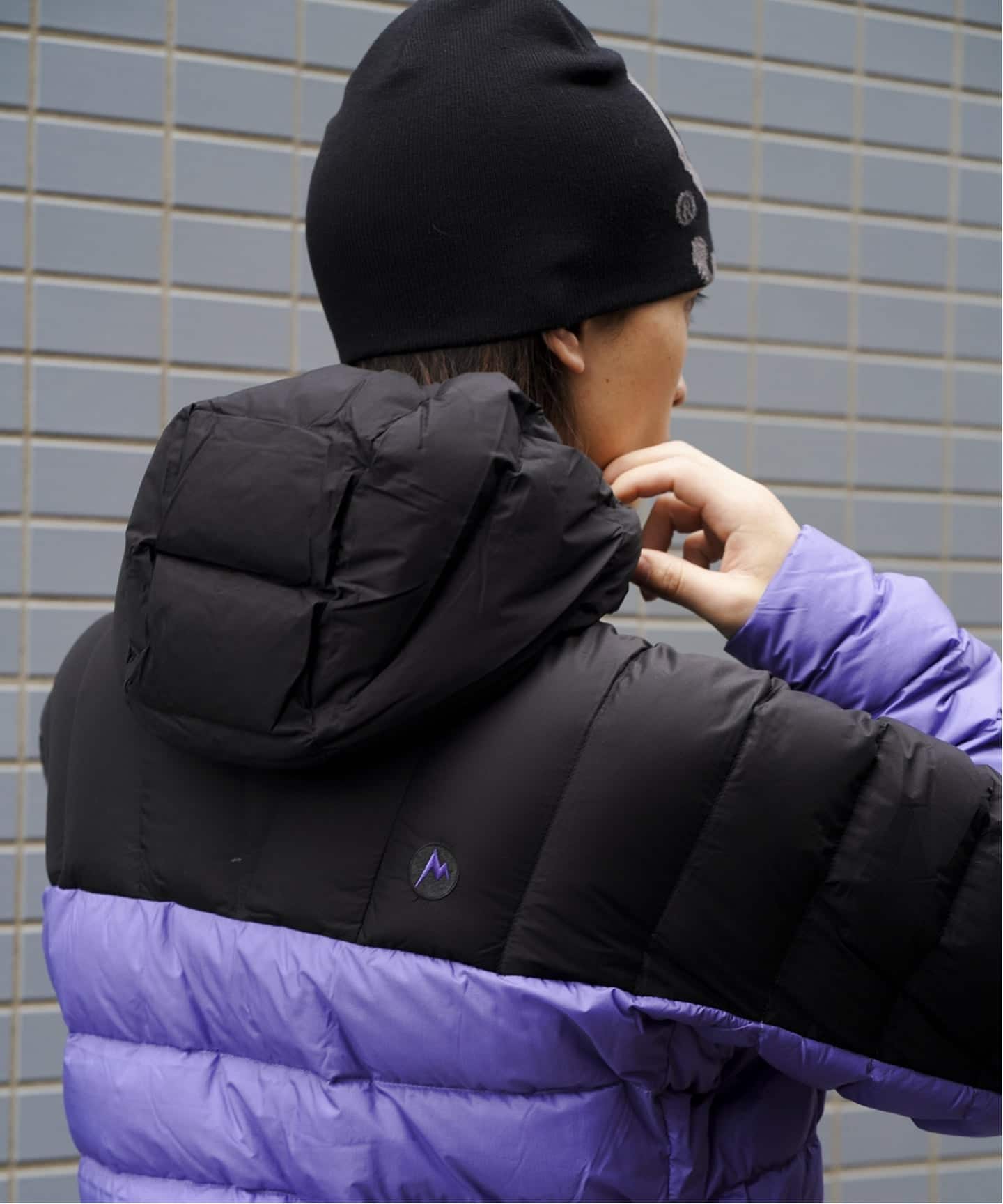 マーモット　モンスーン　ダウンジャケット　750-dD 紺×紫　メンズL マーモット モンスーン ダウンジャケット 750-dD 紺×紫 メンズL