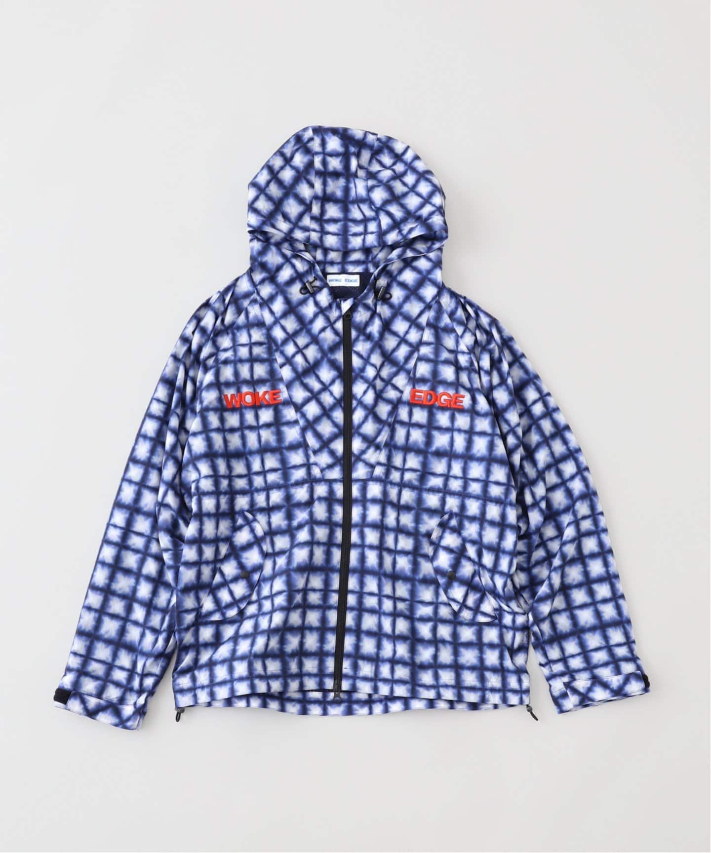 WOKE EDGE Tiedye Check Parka マウンテンパーカー WOKE EDGE/ウォークエッジTiedye Check Parka（その他ブルゾン