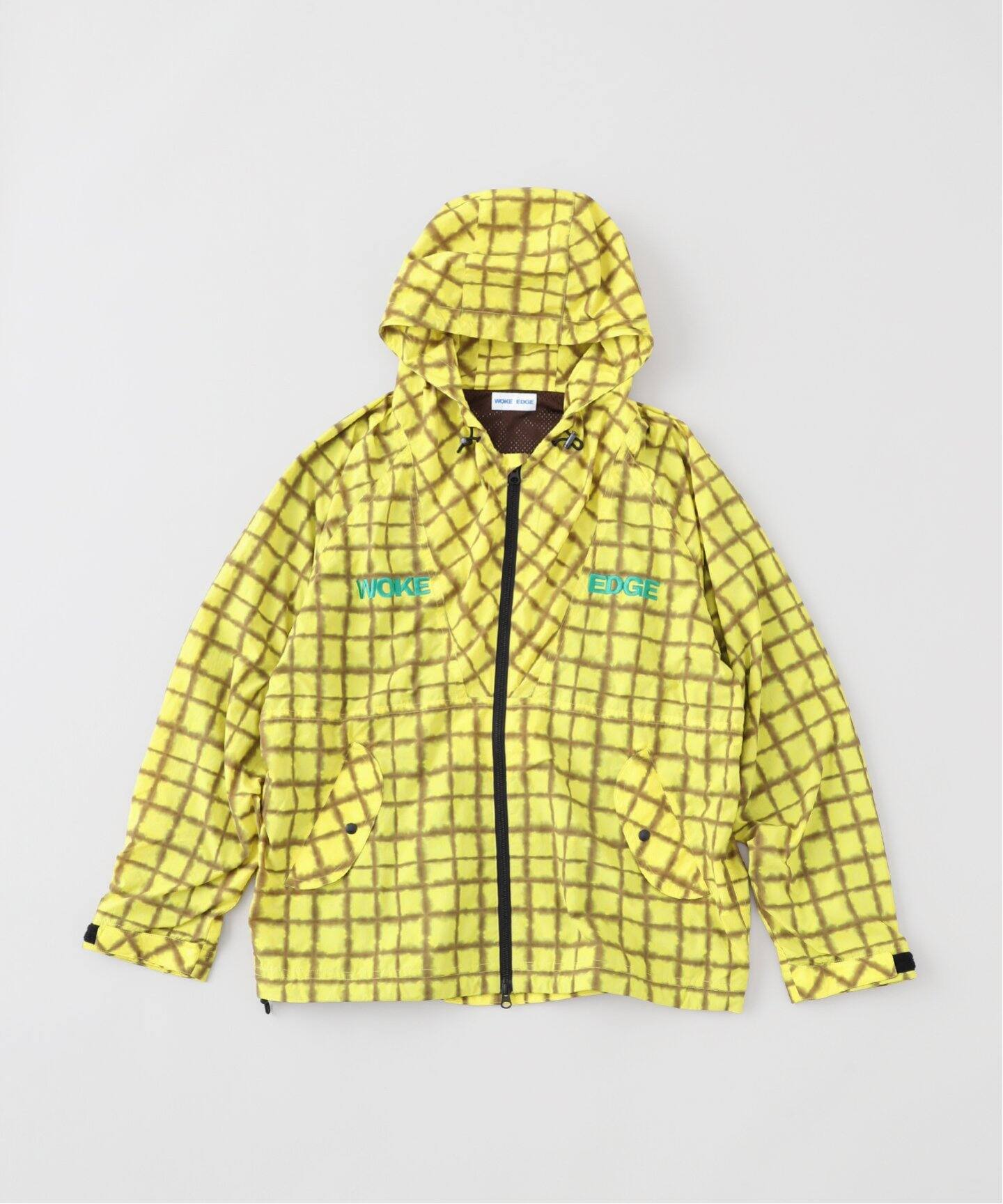 WOKE EDGE Tiedye Check Parka マウンテンパーカー WOKE EDGE/ウォークエッジTiedye Check Parka（その他ブルゾン