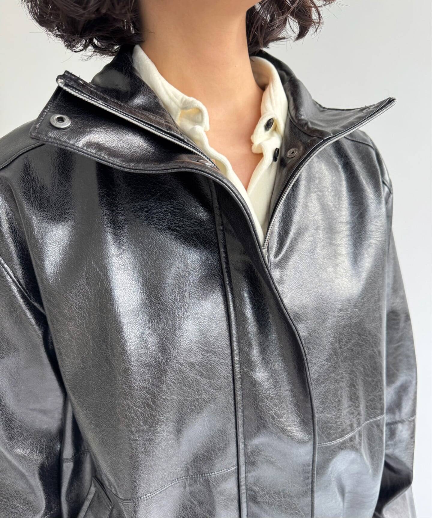 NODAS/ノーダス】Fake leather short blouson（その他ブルゾン