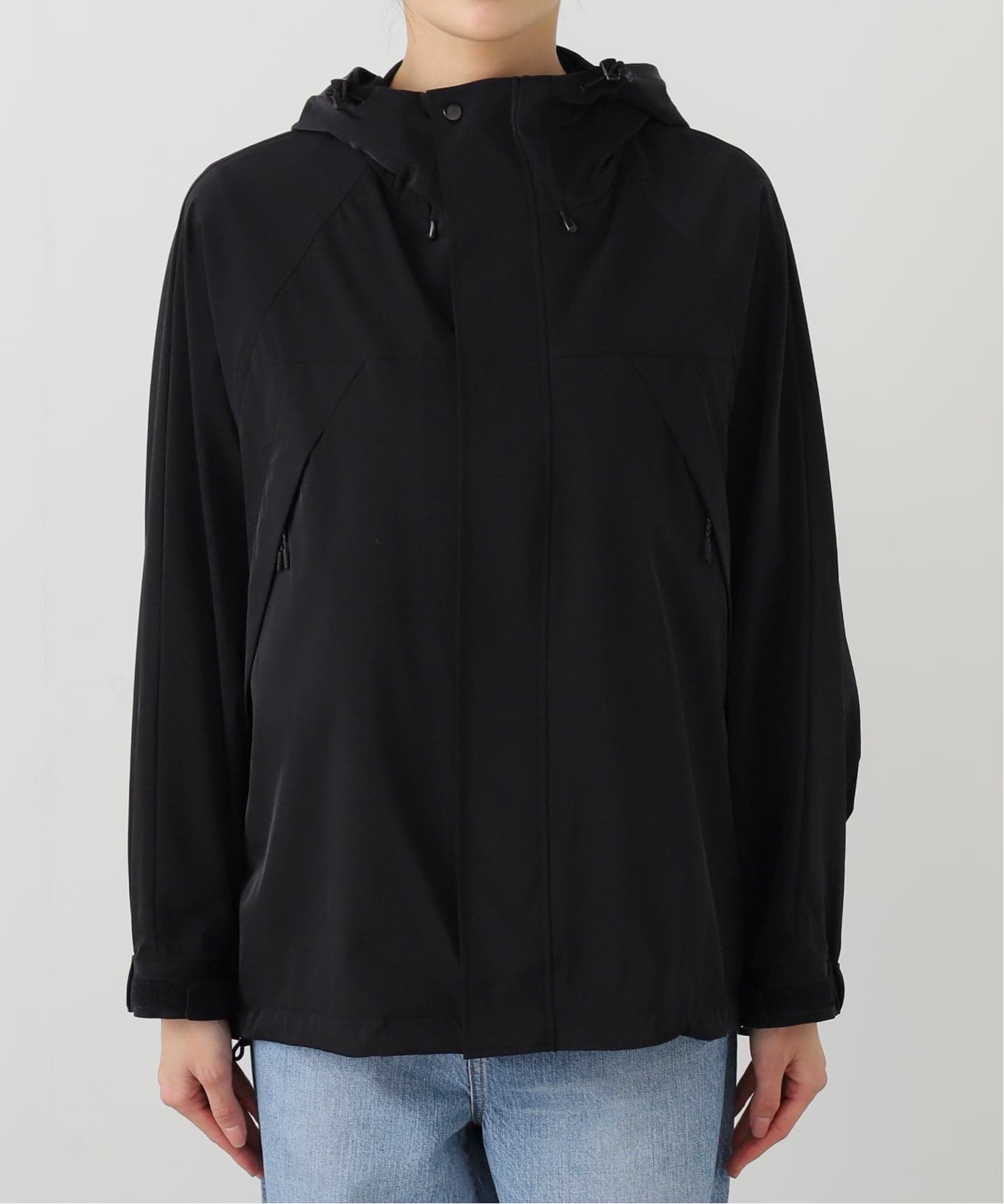 ほぼ未使用 軽撥水・紫外線対策 イエナ IENA タフタナイロンパーカー M 追加》ストレッチタフタマンパシェルブルゾン（マウンテンパーカー