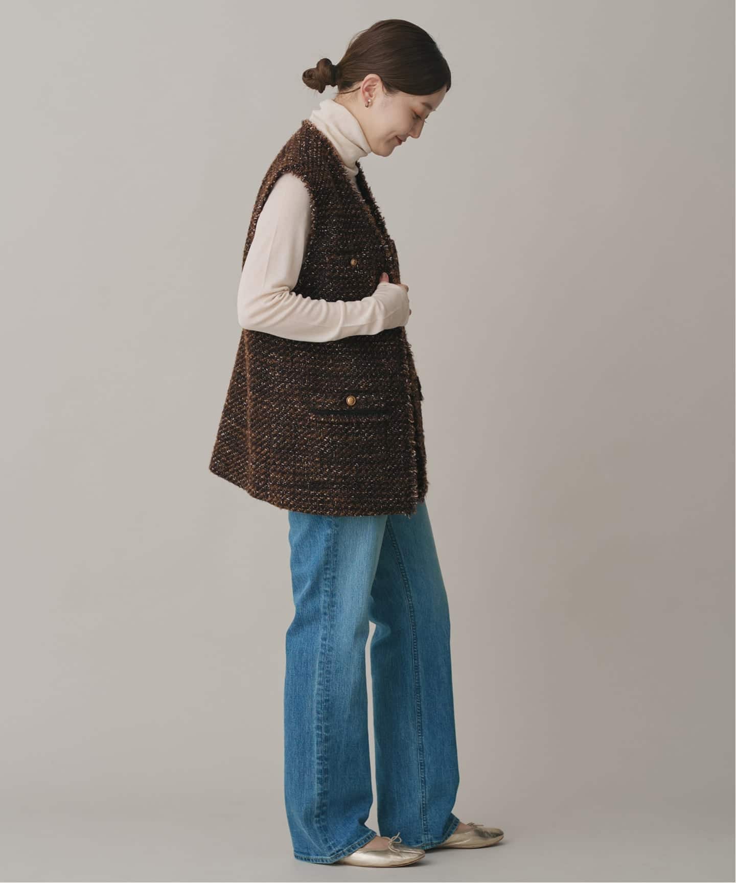 GIOLICA社ツイード ベスト GIOLICA ツイードベスト（ベスト）｜IENA（イエナ）の通販