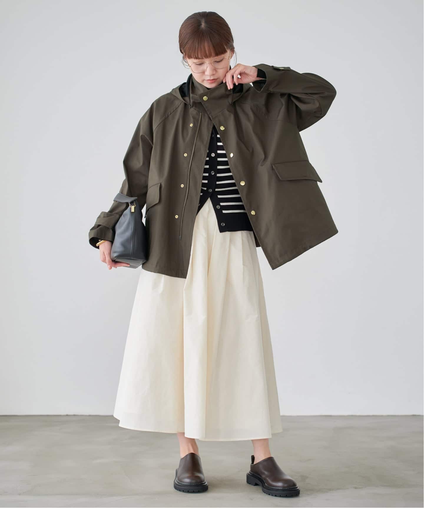 一部カラーWEB限定》ボンディングフーデッドブルゾン（その他