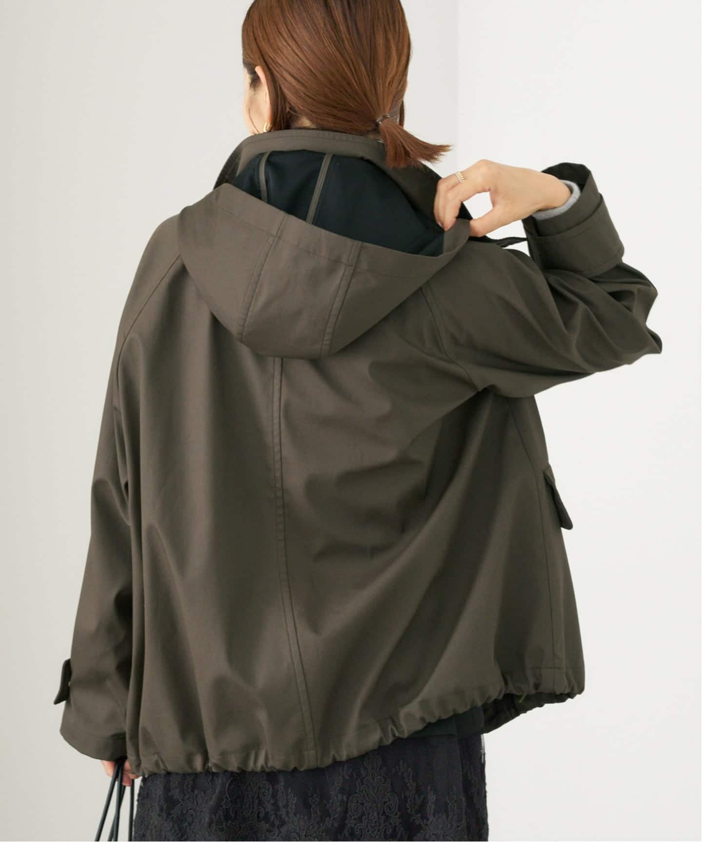 一部カラーWEB限定》ボンディングフーデッドブルゾン（その他