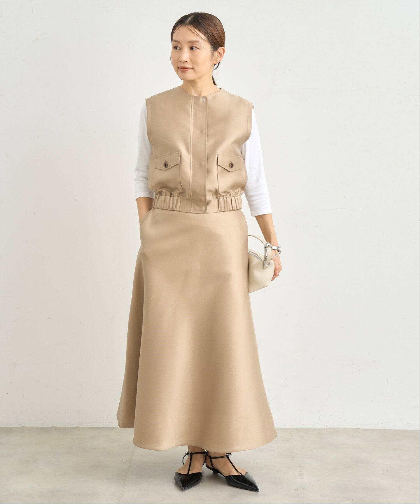 シルクコンツイルノーカラーベスト（ベスト）｜IENA（イエナ）の通販