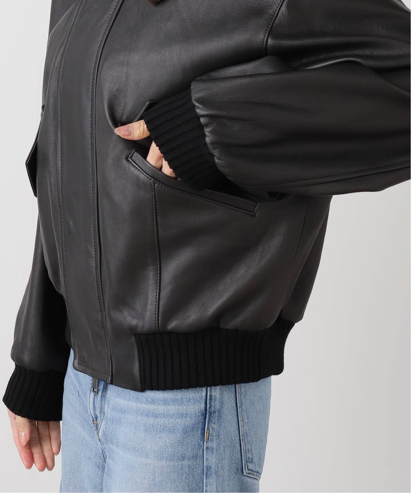 シープスキンジップブルゾン（レザージャケット）｜IENA（イエナ