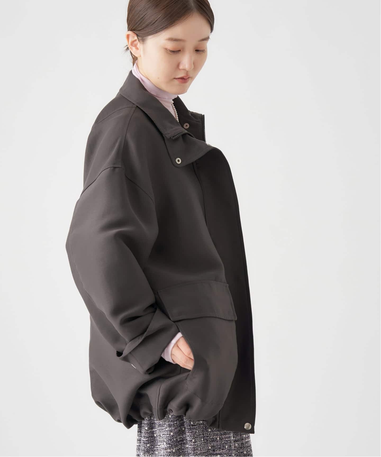 IENA 新品未使用　ライトダブルクロスブルゾン　グレー　サイズ38 イエナ ライトダブルクロスブルゾン（その他ブルゾン／アウター）｜IENA