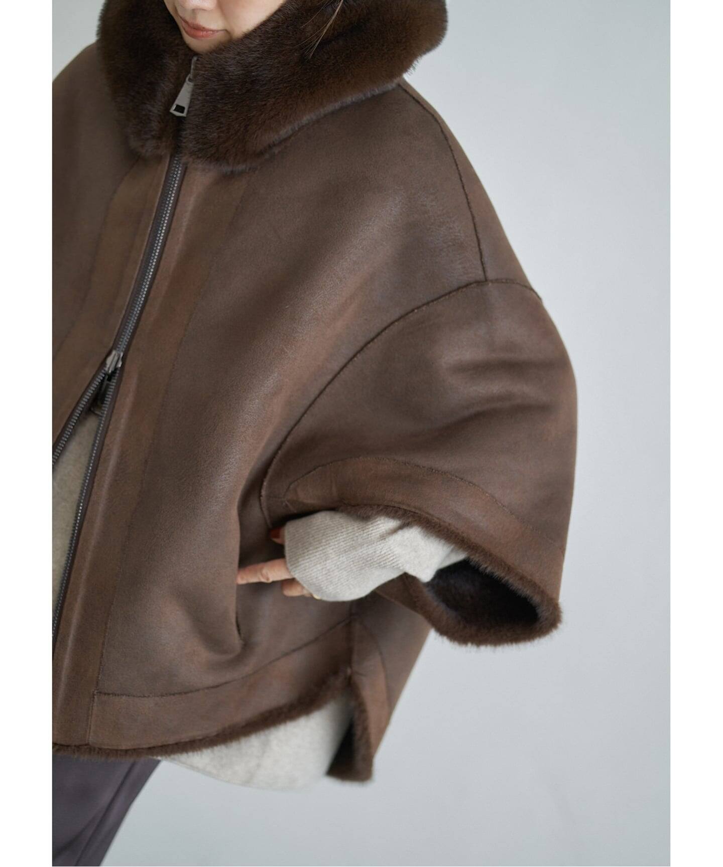 LOU ANDREA/ルーアンドレア ECO FUR BZ エコファーブルゾン（その他 