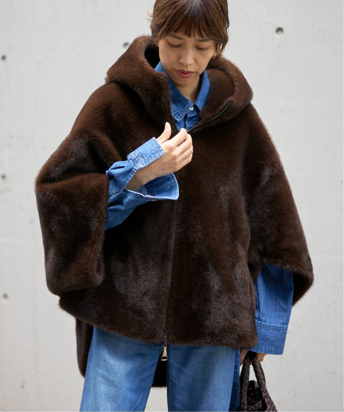 LOU ANDREA/ルーアンドレア ECO FUR BZ エコファーブルゾン
