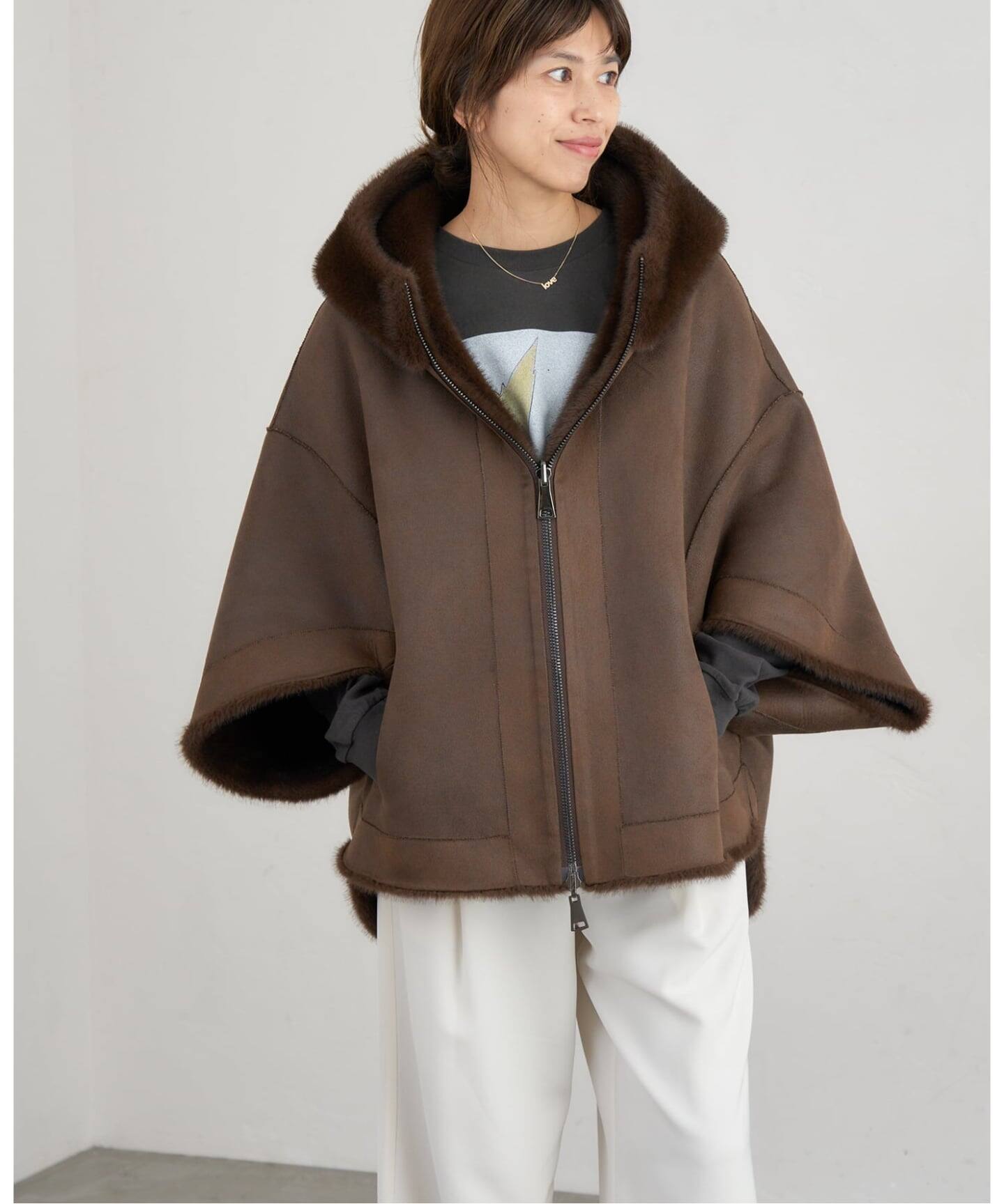 LOU ANDREA/ルーアンドレア ECO FUR BZ エコファーブルゾン（その他 